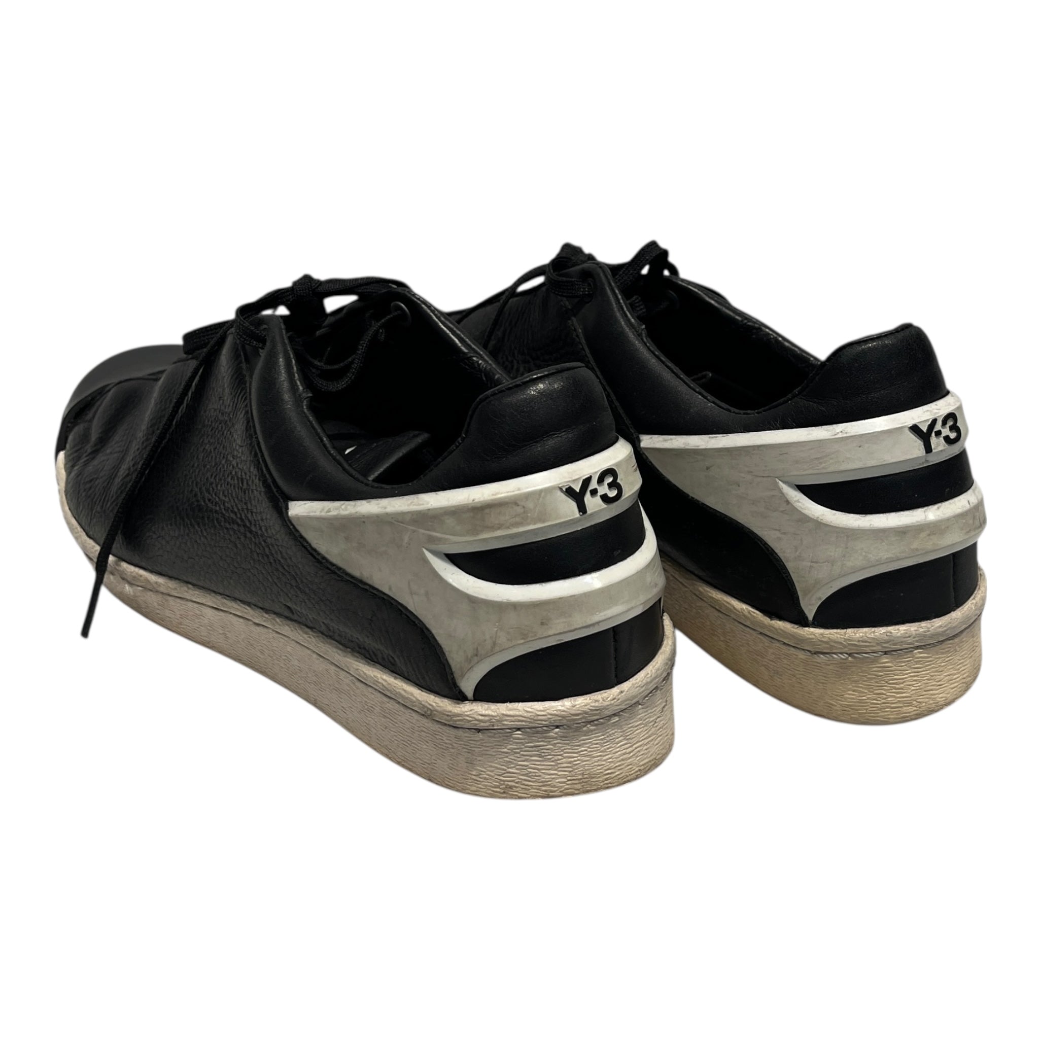 Y-3/adidas/Low-Sneakers/US 11/Leather/BLK/STAN SMITH COLORBLOCK BLK/WHT view 2