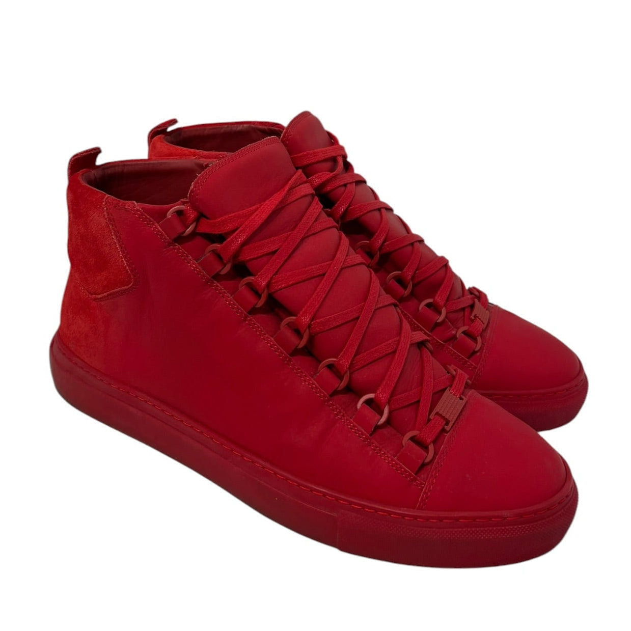 BALENCIAGA/Hi-Sneakers/US 8.5/Leather/RED/ARENA view 1