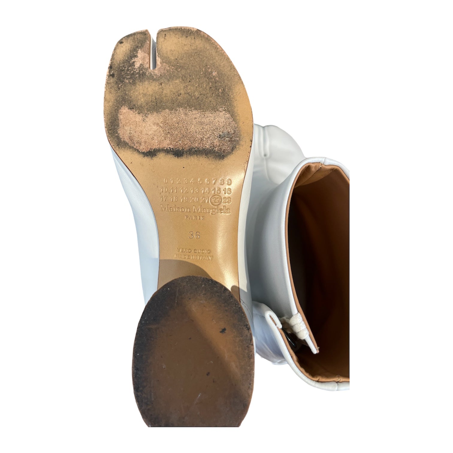 Maison Margiela/Boots/EU 36/Leather/WHT/tabis vero cuoio view 4