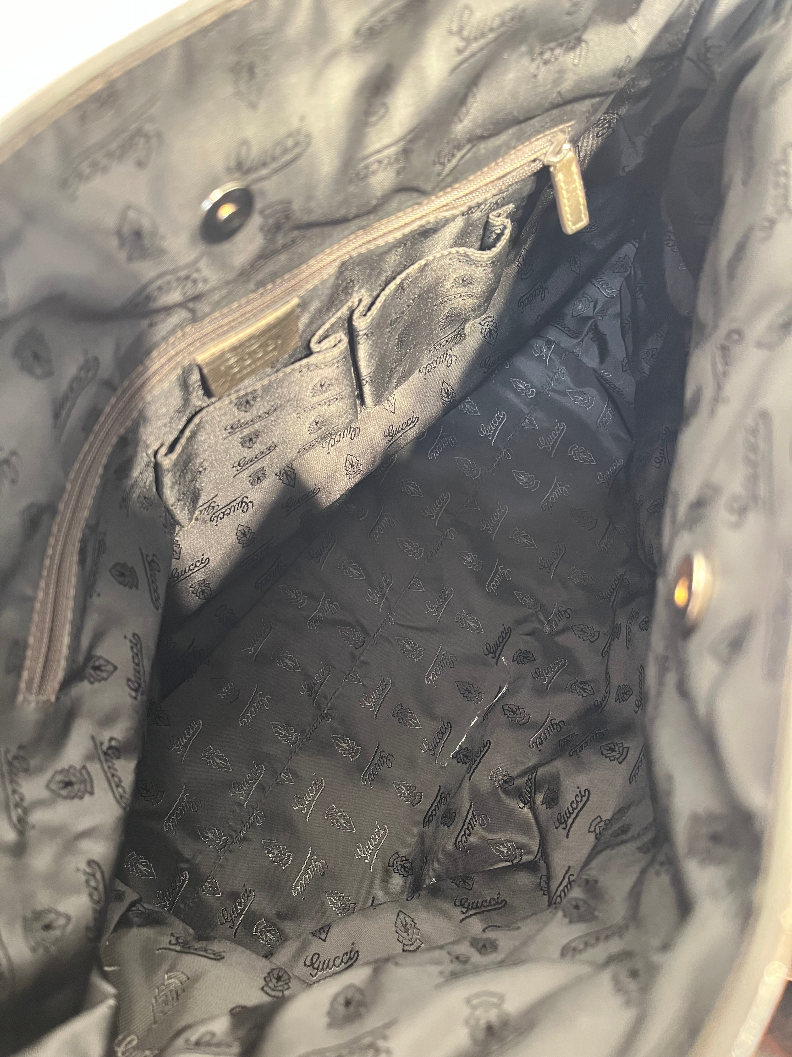 GUCCI/Tote Bag/Monogram/BRW/Patent Moon Bag view 6