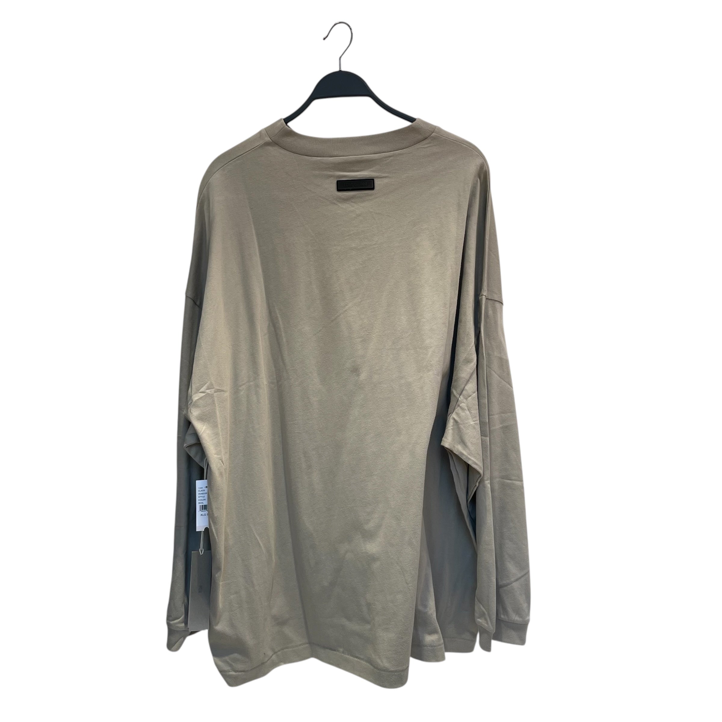 ESSENTIALS/LS T-Shirt/M/Cotton/CRM/silcone logo view 2