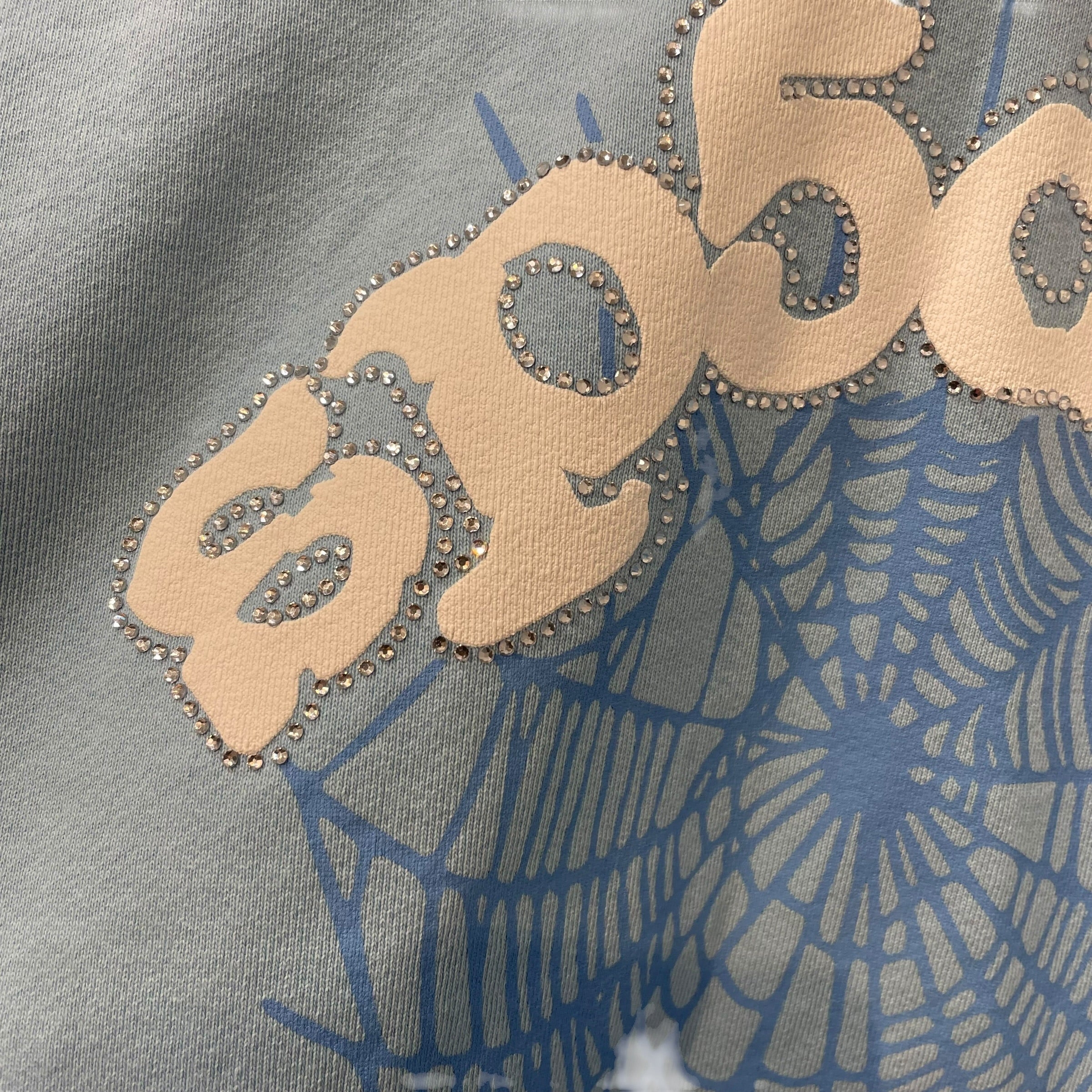 Sp5der/Hoodie/XL/Graphic/Cotton/BLU/BLUE SKY WEB view 5