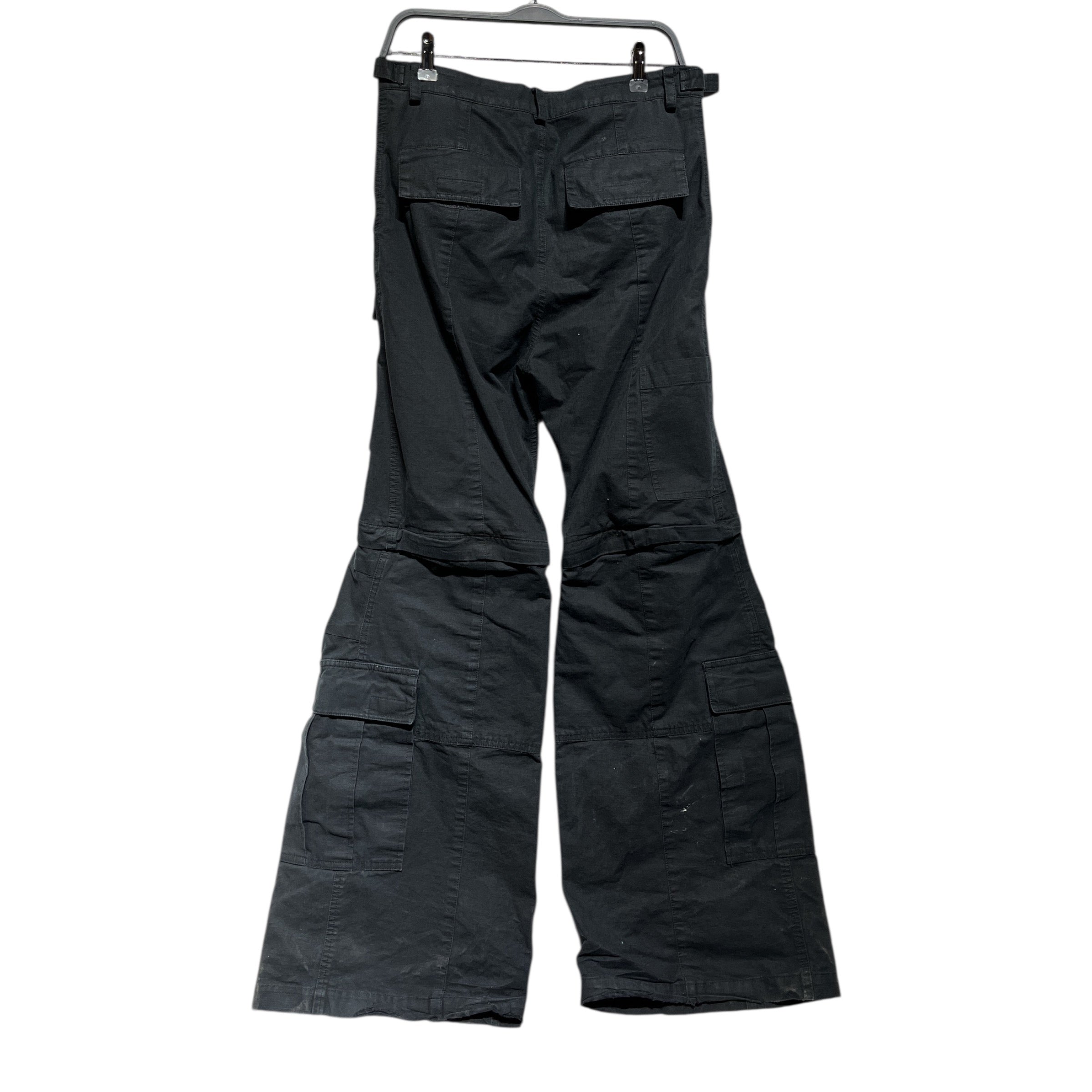 BALENCIAGA/Cargo Pants/S/Denim/BLK/FLARES, MISSING BUTTON view 2