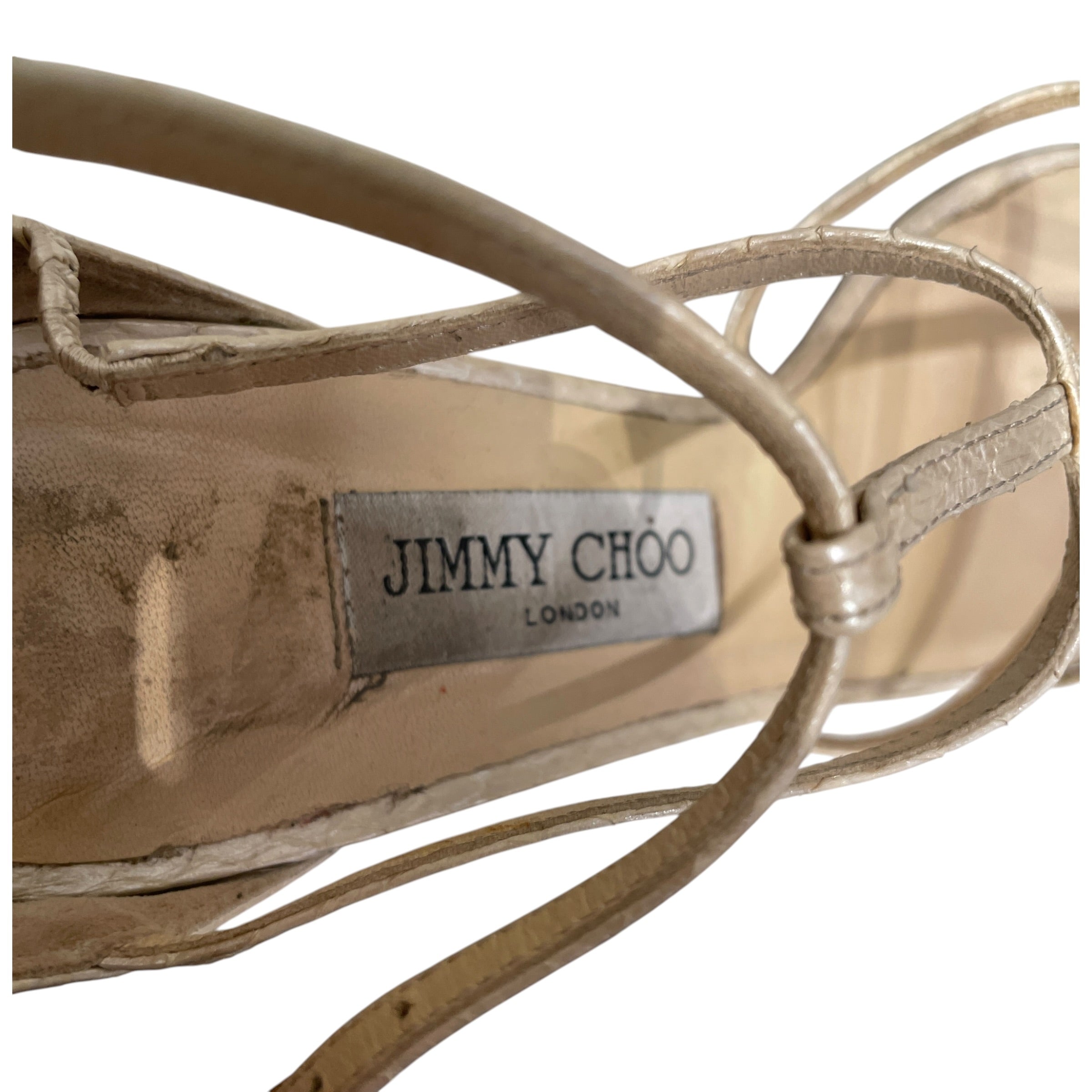 JIMMY CHOO/Heels/US 8.5/Leather/CRM/ view 4