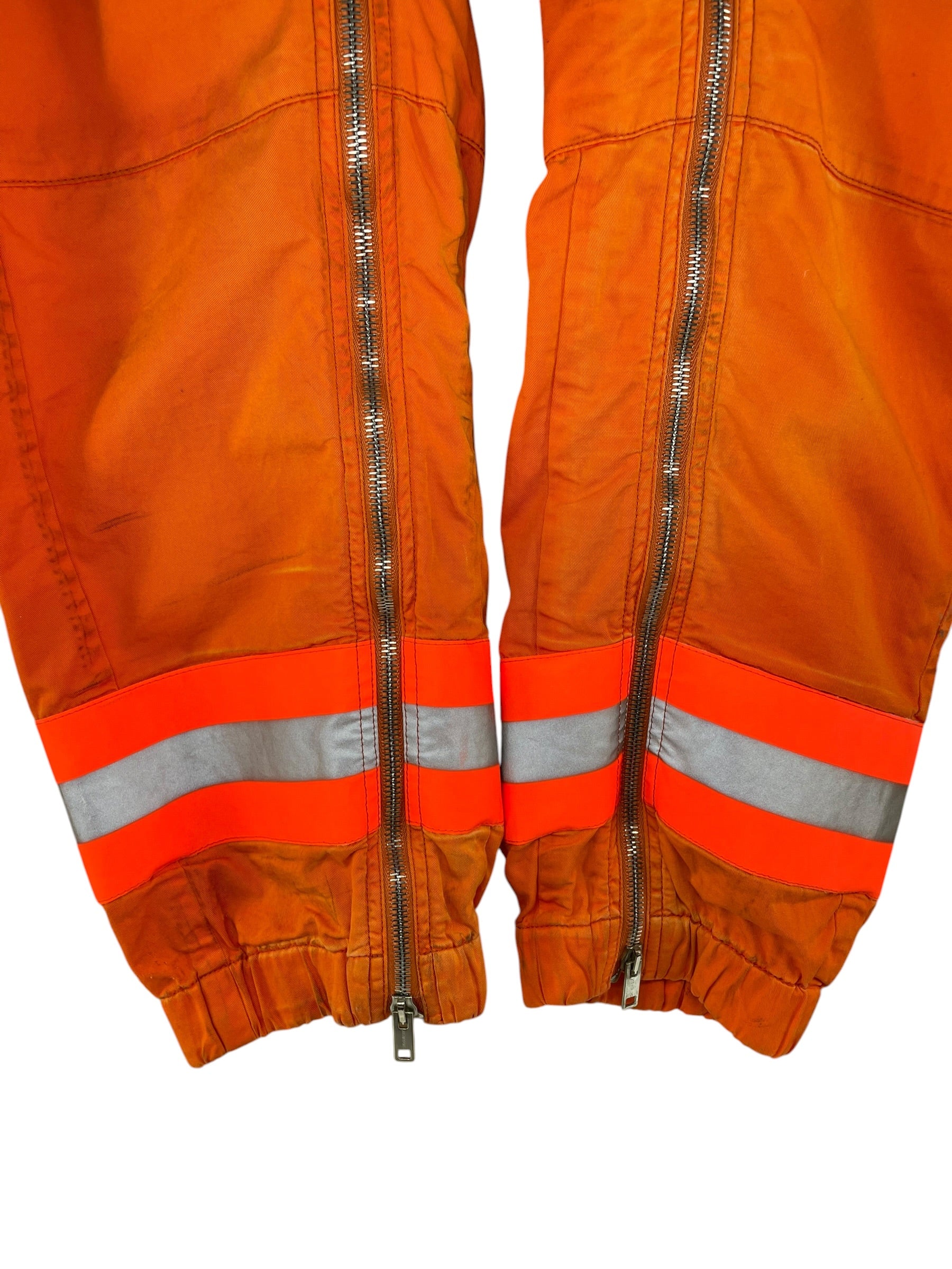 Calvin Klein 205W39NYC/RAF SIMONS/Straight Pants/XS/Cotton/ORN/RUNWAY FIREMAN ZIP PANT view 5