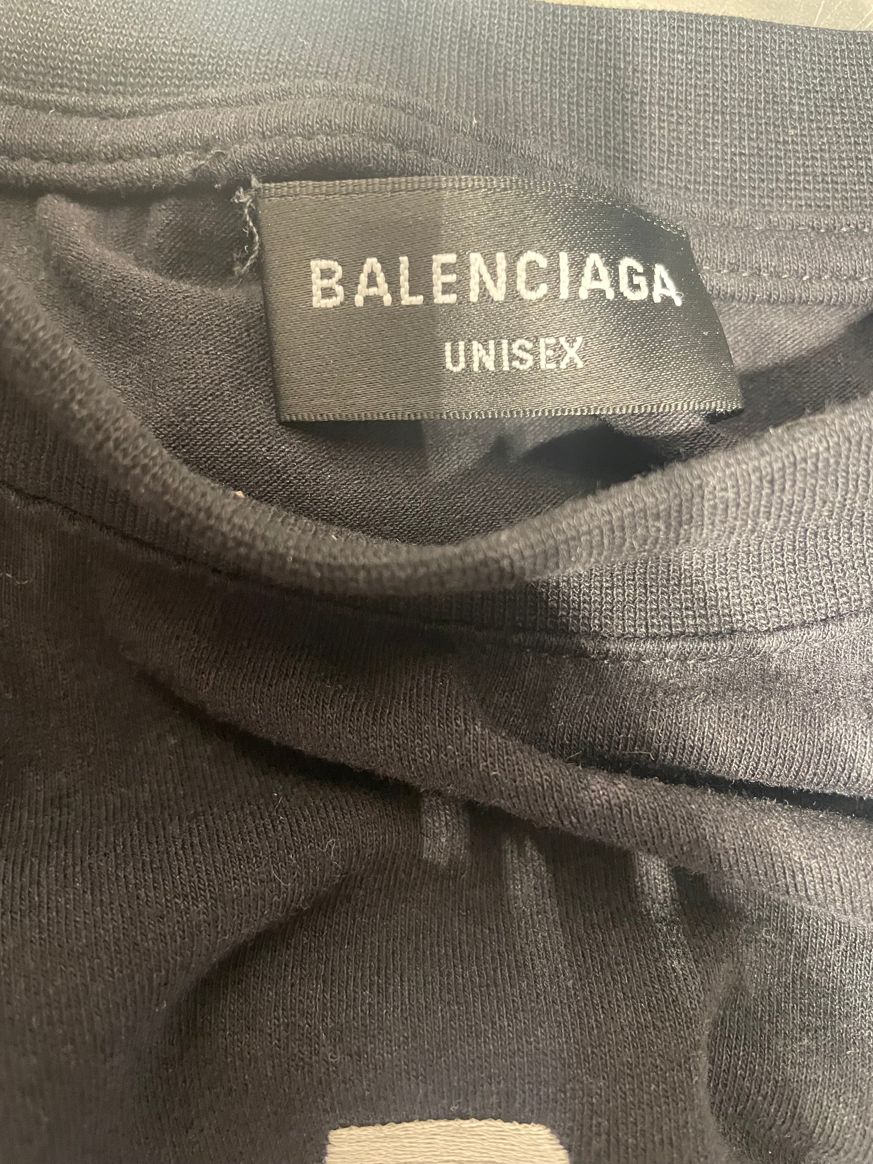 BALENCIAGA/T-Shirt/XL/Cotton/BLK/fw22 lost tape sporty b view 3