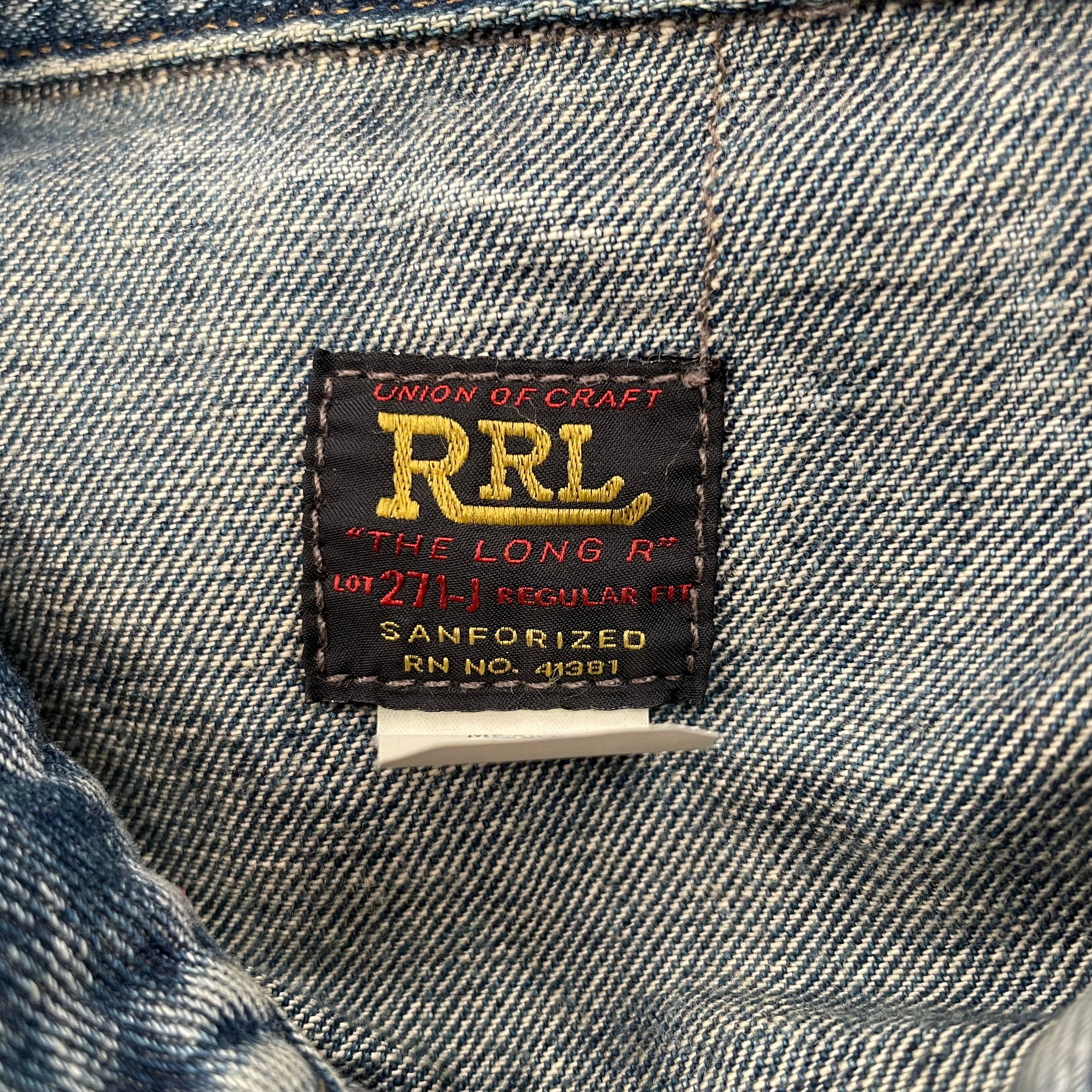 RRL/Denim Jkt/L/Denim/IDG/RRL COWBOY BUTTON view 3