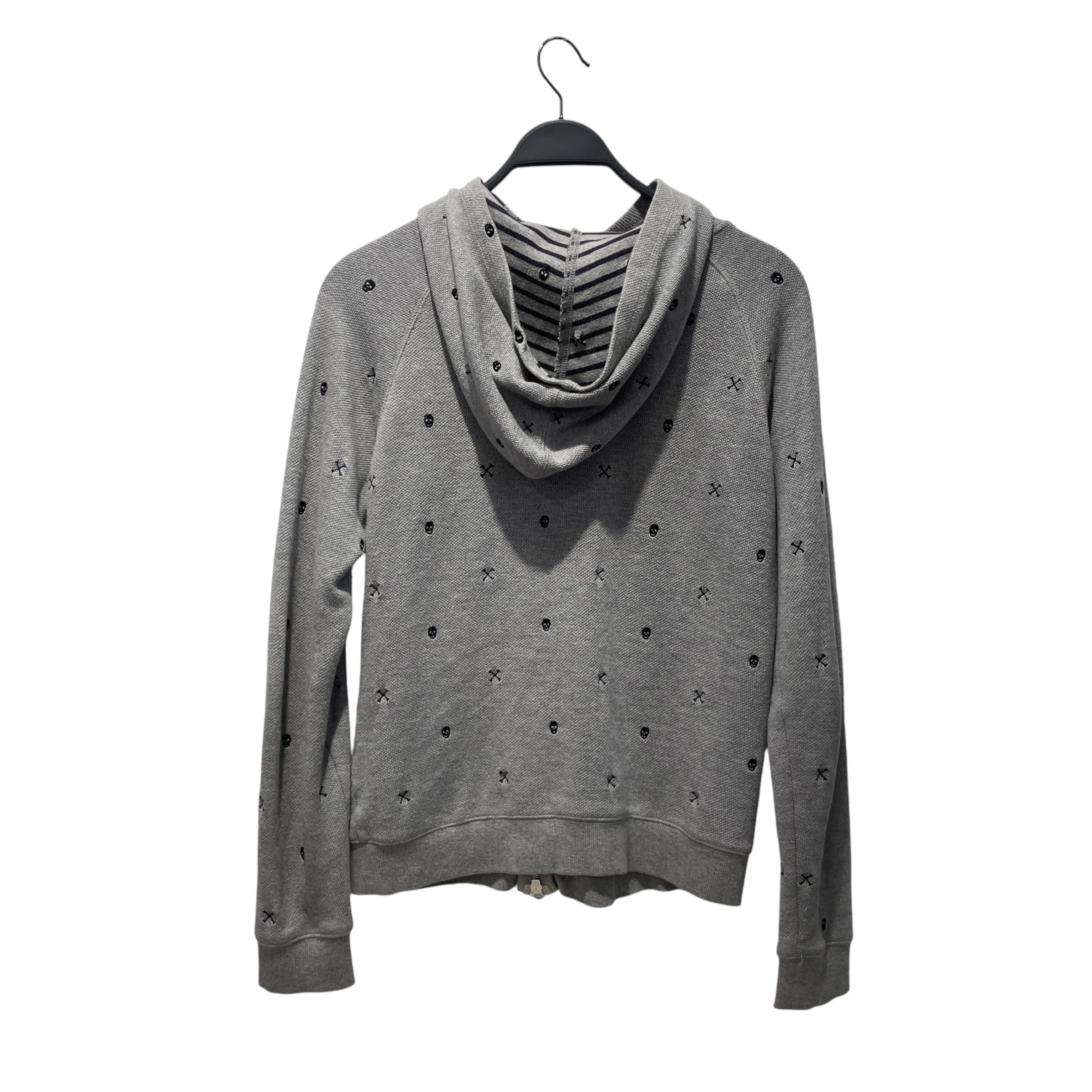 PPFM/Zip Up Hoodie/L/All Over Print/Cotton/GRY/Skulls Zip view 2