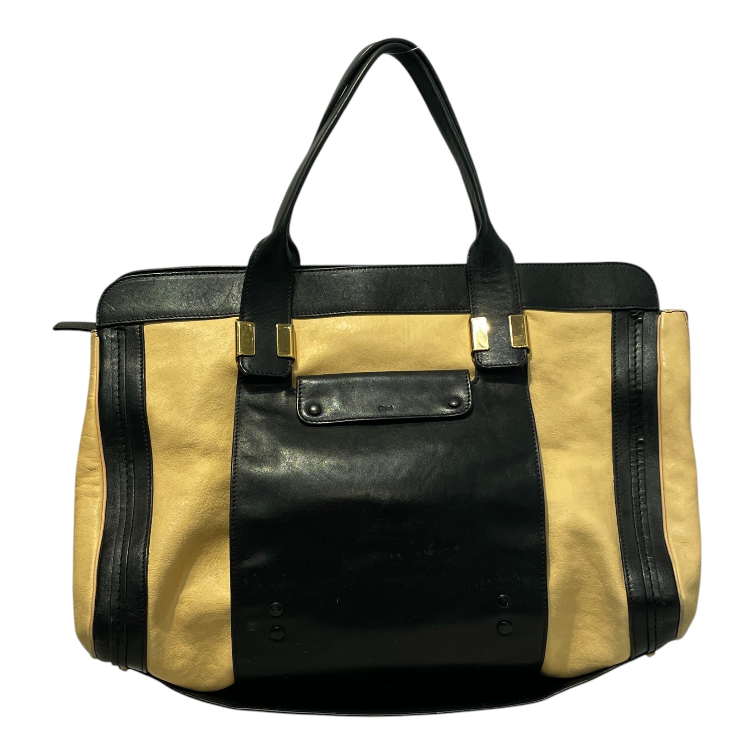 Chloe/Luggage/Border/Leather/CRM/Two-Tone Alice Satchel view 1