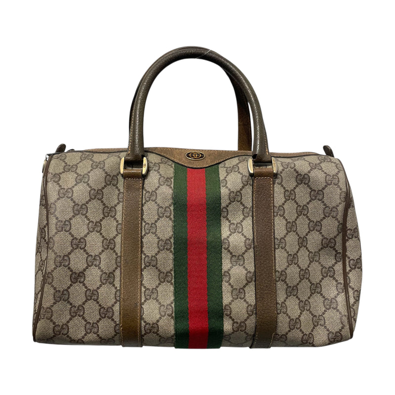 GUCCI/Bag/All Over Print/Leather/GRY/vintage Dr. Bah