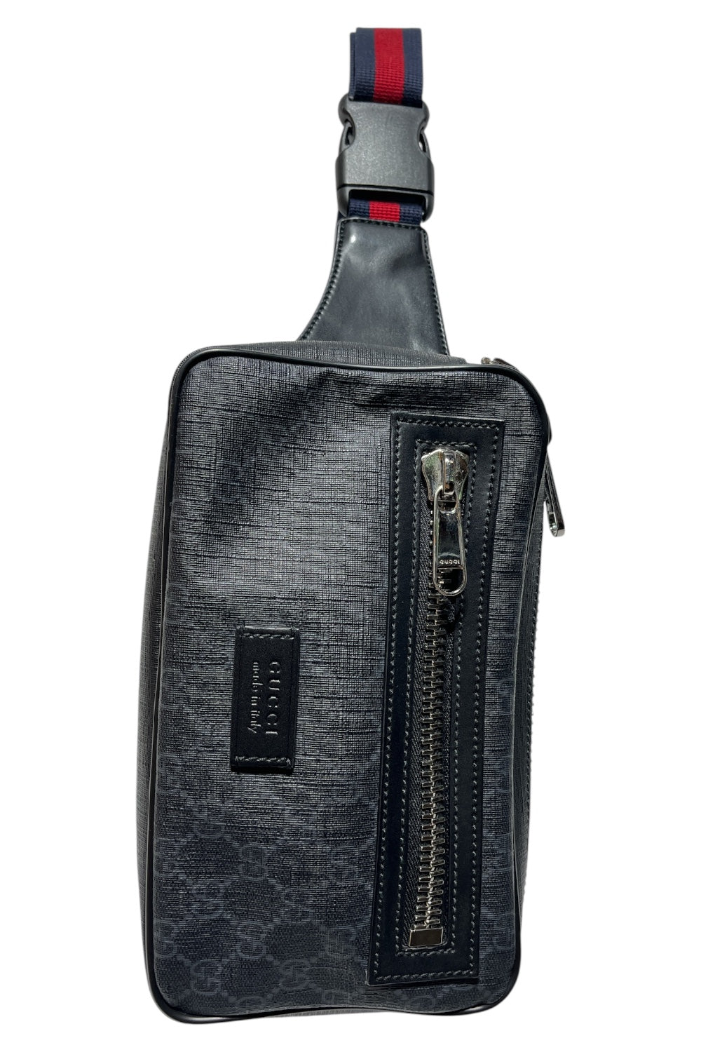 GUCCI/Fanny Pack/Monogram/Leather/BLK/SUPREME MONOGRAM BUM BAG view 1