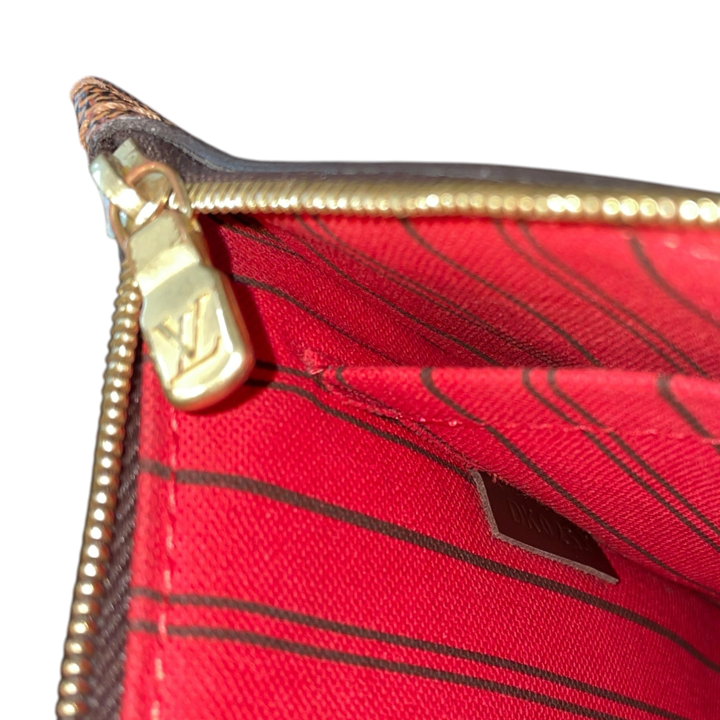 LOUIS VUITTON/Clutch Bag/Leather/BRW/DAMIER EBENE NEVERFULL view 8