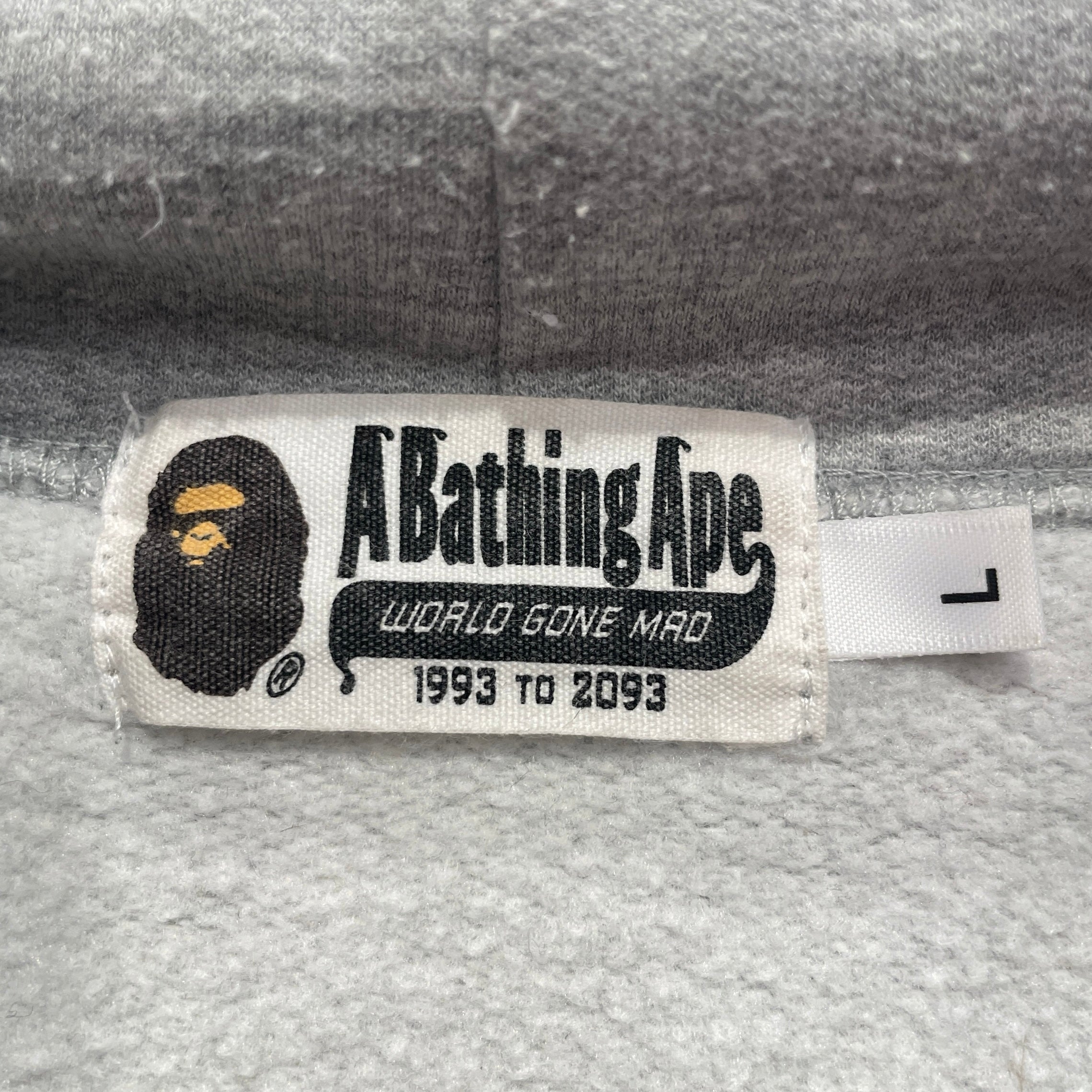 A BATHING APE/Hoodie/L/Cotton/GRY/FAMILY BAG HOODIE view 6