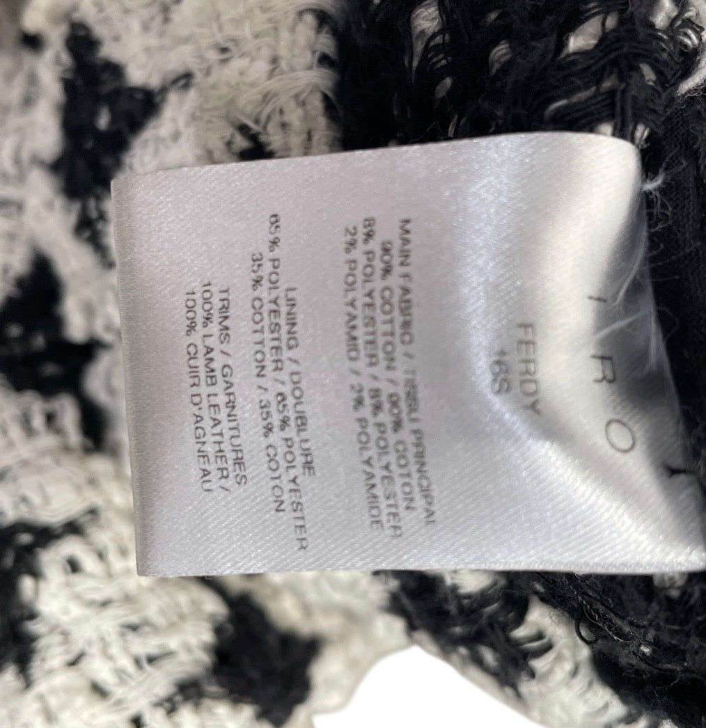 IRO/Jacket/34/All Over Print/Cotton/WHT/Ferdy Black and White Jacket view 4