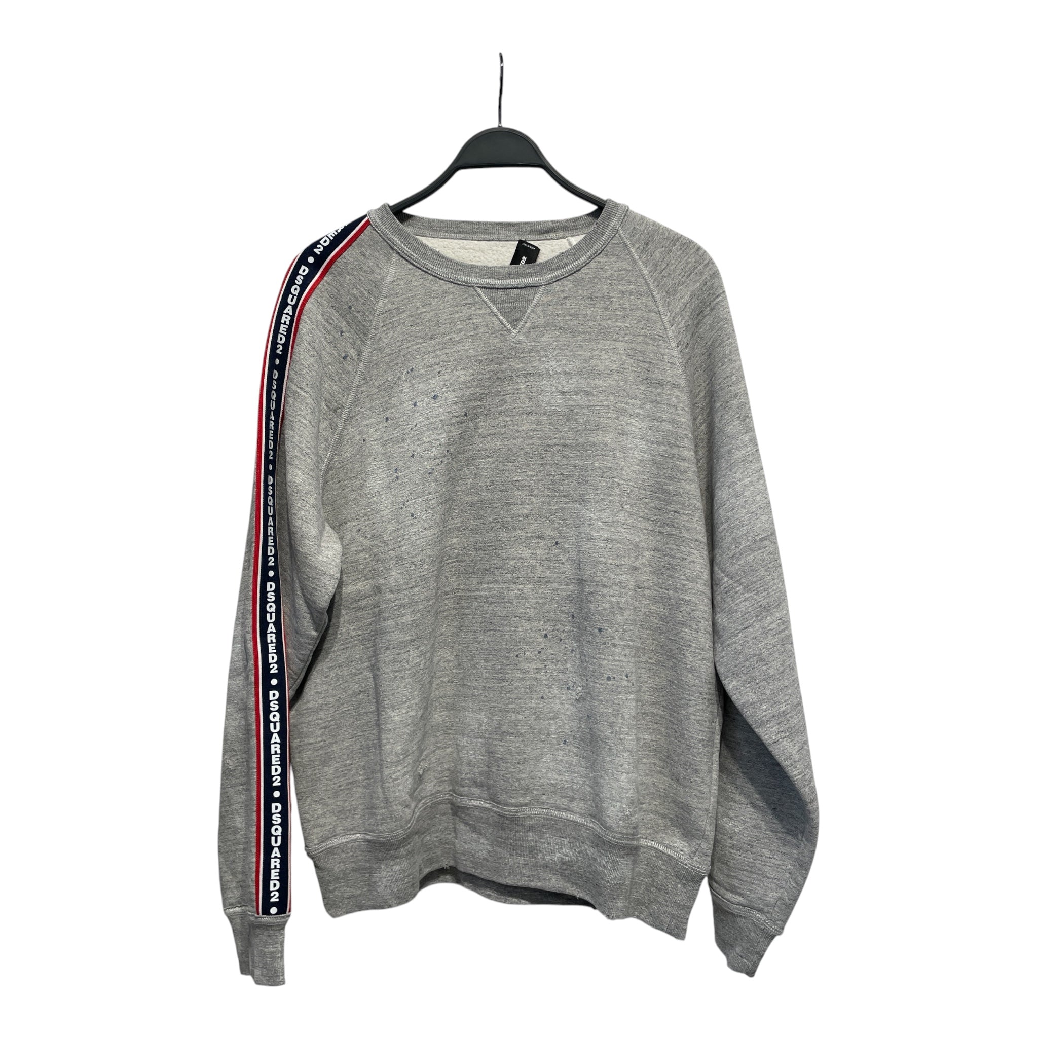 DSQUARED2/Sweatshirt/XL/Cotton/GRY/sleevelogos/red/blue view 1