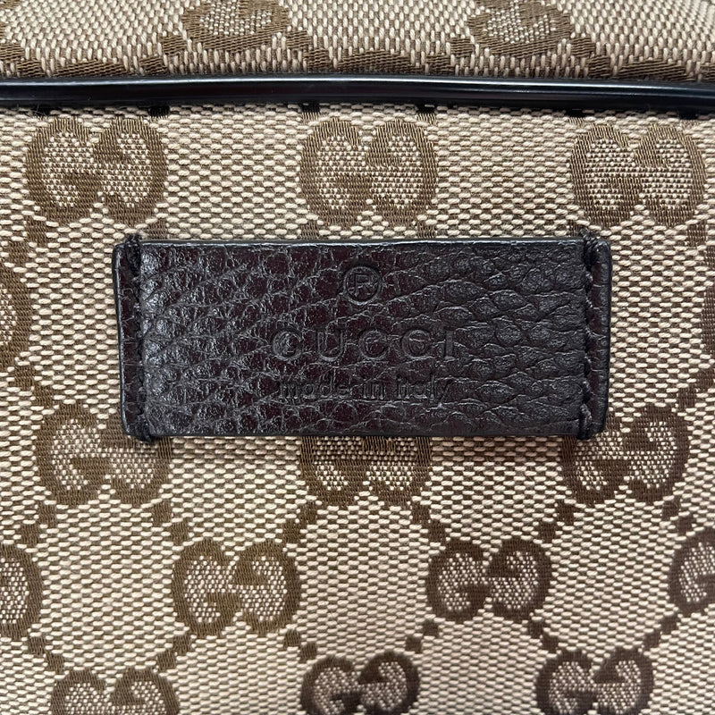 GUCCI/Cross Body Bag/Monogram/Leather/KHK/NIGHT COURIER MESSANGER