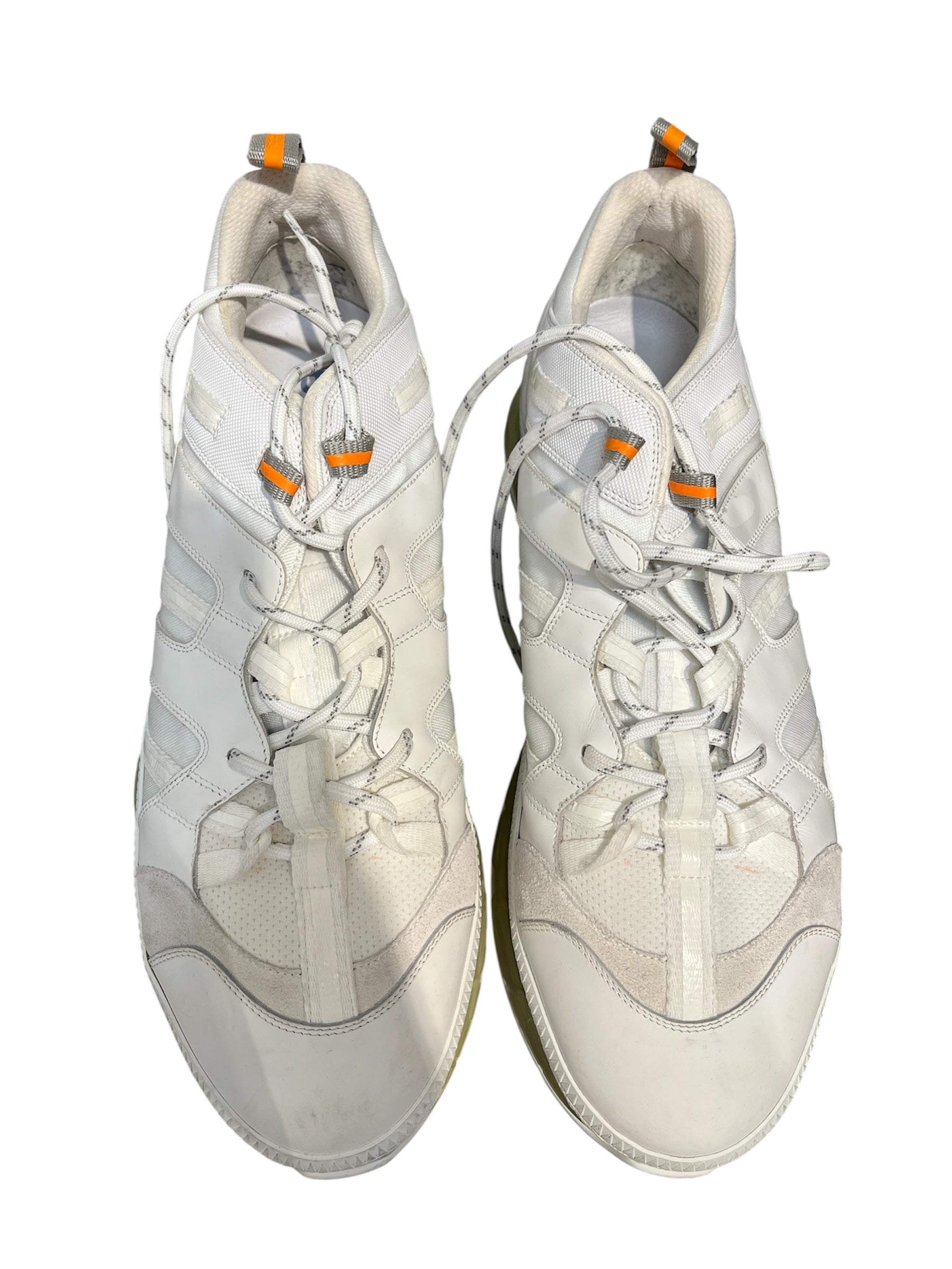 BURBERRY/Low-Sneakers/EU 44/Leather/WHT/clear sole side bt logo view 2
