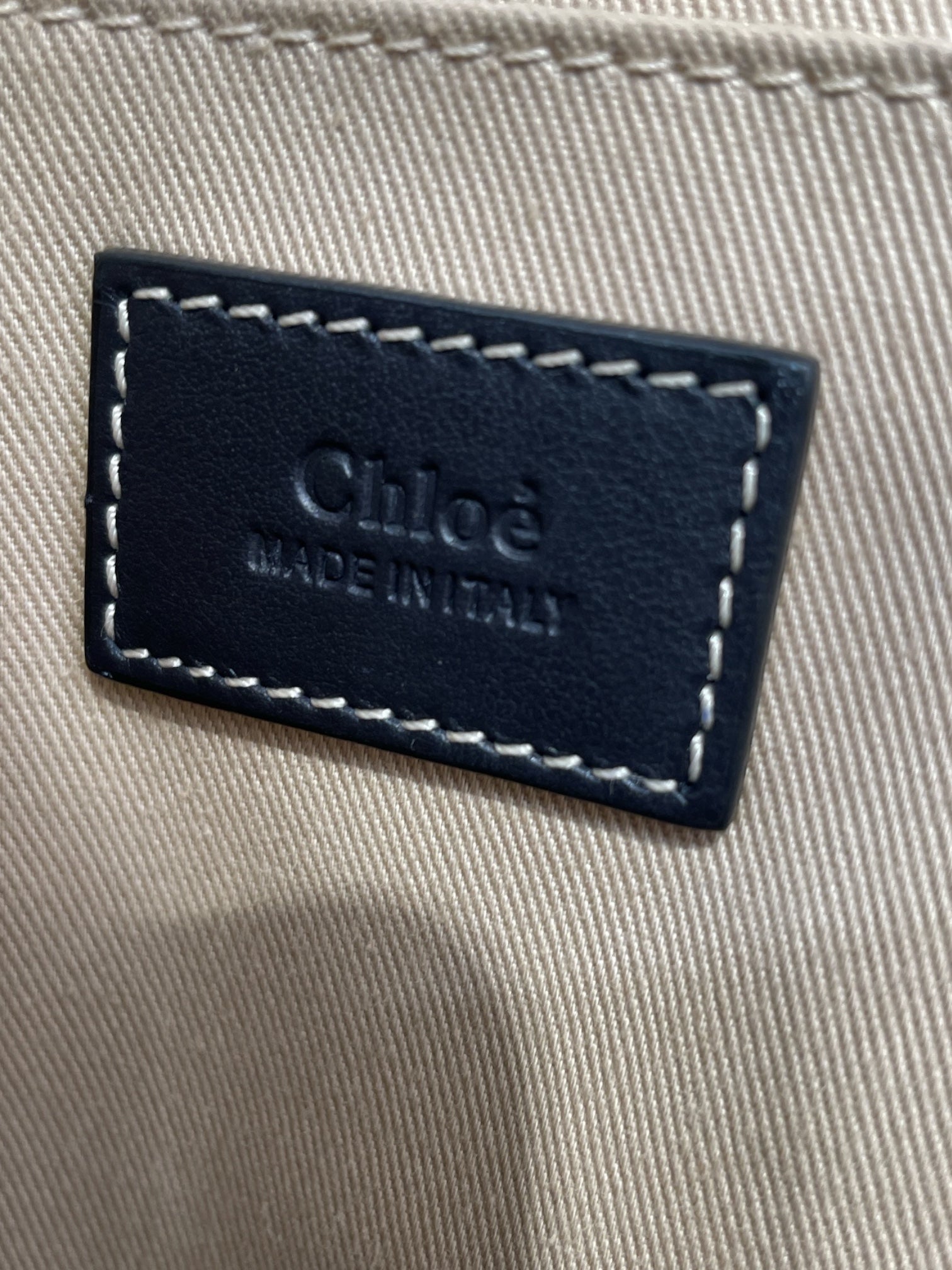 Chloe/Bag/CRM/WOODY LINEN TOTE view 4