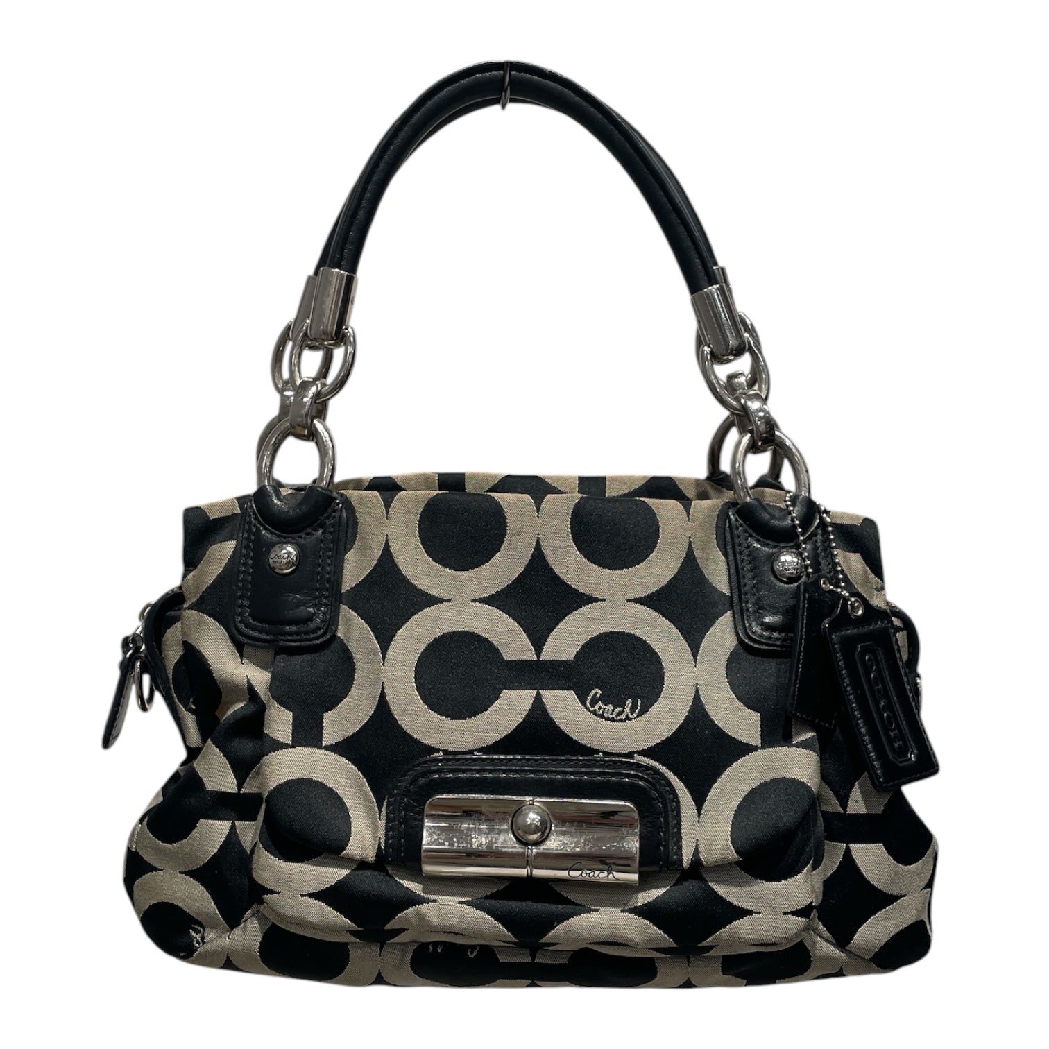 COACH/Hand Bag/Acrylic/BLK/CC ALL OVER PRINT GREY view 1