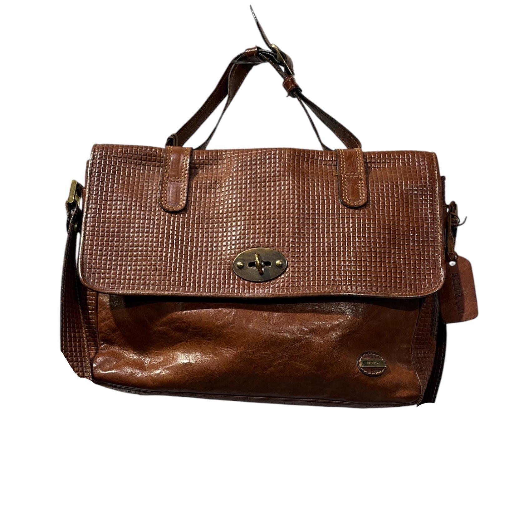 BELTRAM/Cross Body Bag/Leather/BRW/BRASS DETAIL view 1