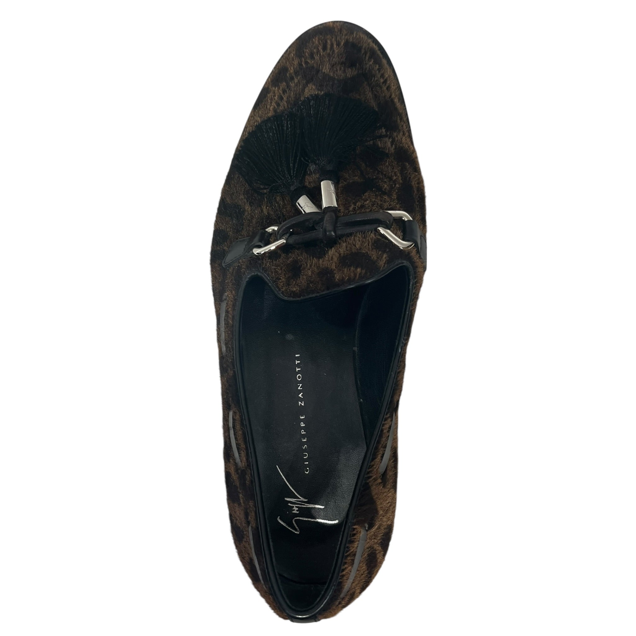 Giuseppe Zanotti/Loafers/EU 37/Leopard/BRW/leopard calf tassel loafer view 3