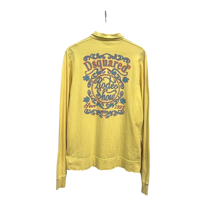 DSQUARED2/LS T-Shirt/XL/Cotton/YEL/TWINS LOGO LS POLO