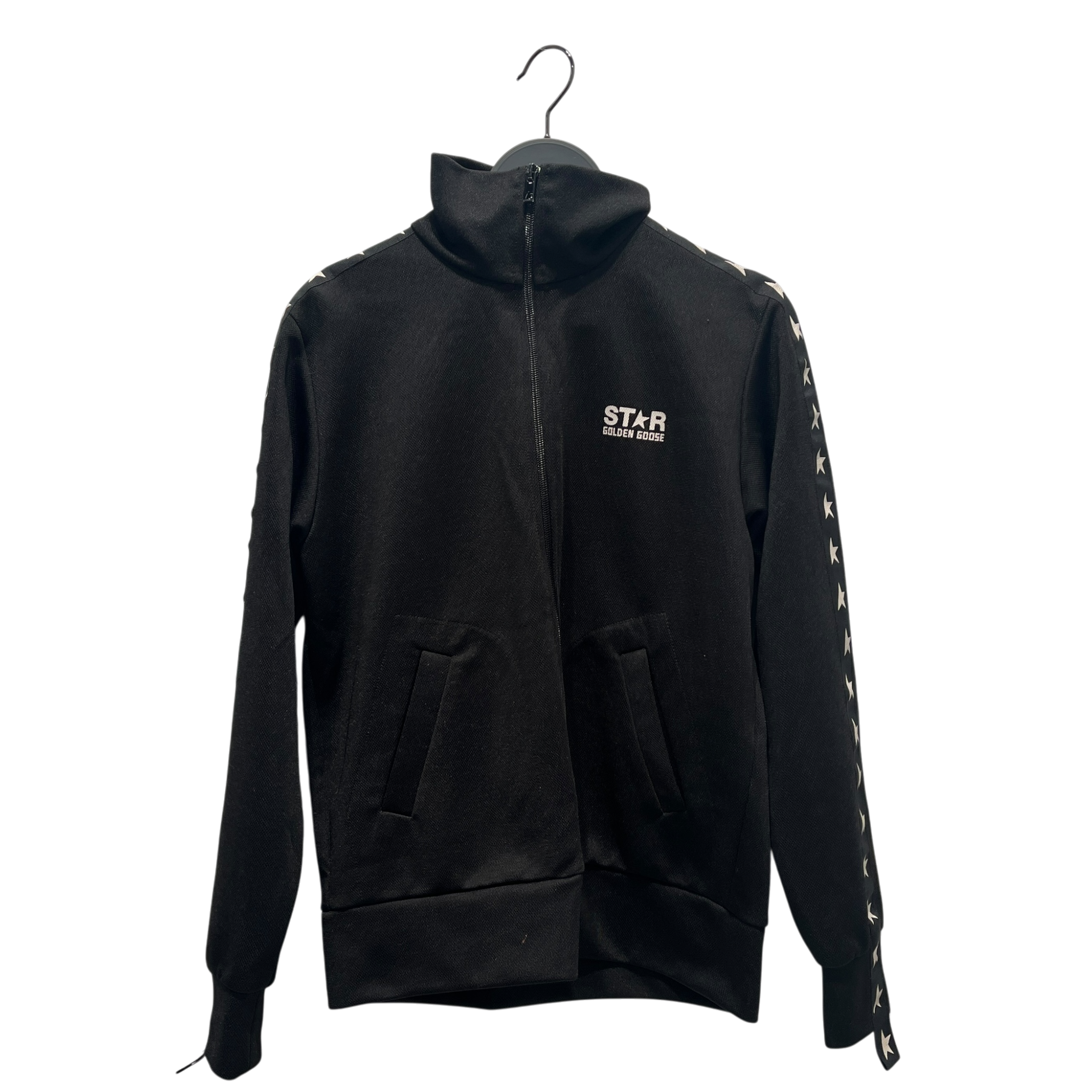 GOLDEN GOOSE/Track Jkt/S/Border/Polyester/BLK/STAR BORDER ON SLEEVES view 1