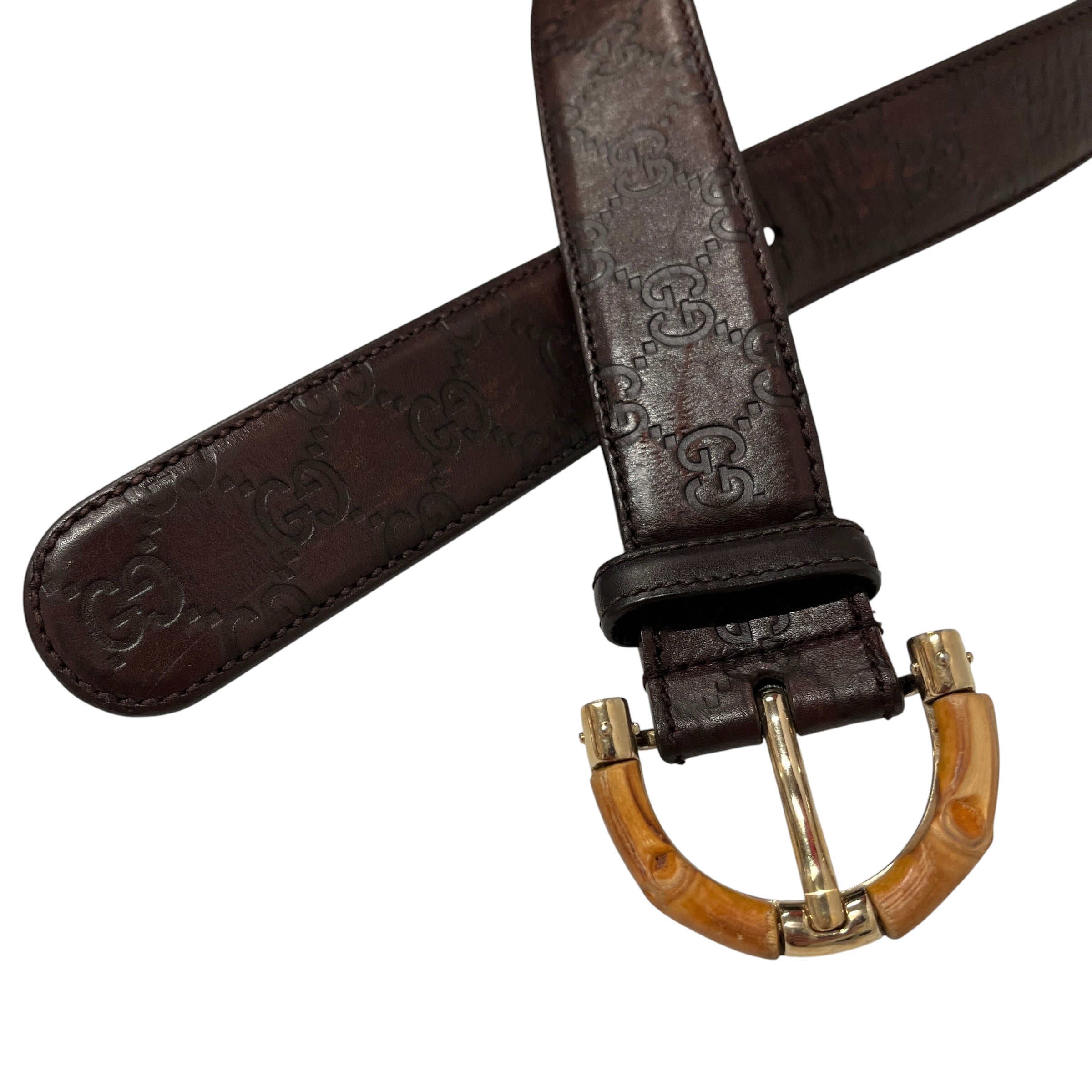 GUCCI/Belt/Leather/BRW/Bamboo Calfskin Buckle view 2