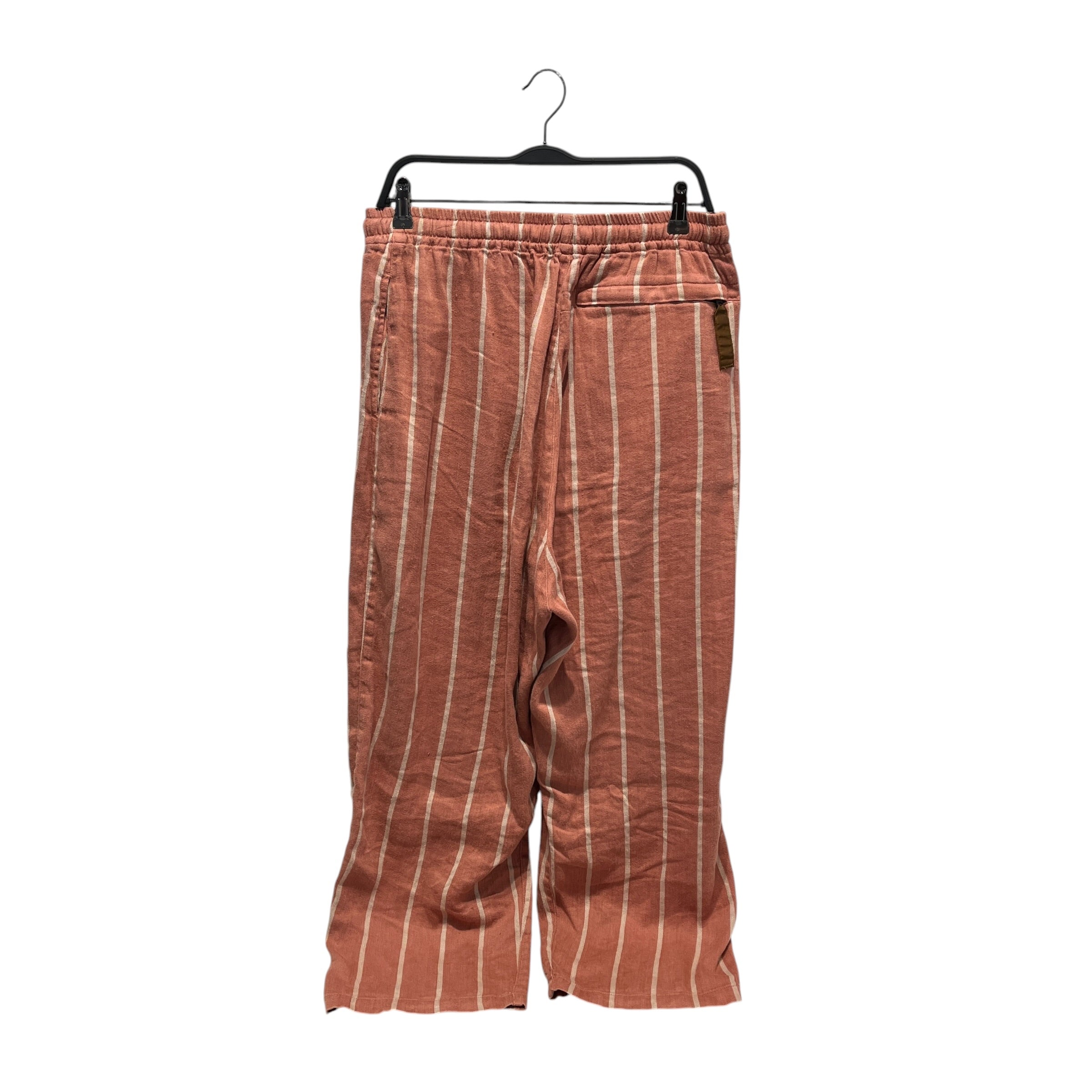 KAPITAL/Pants/4/Linen/ORN/Stripe/BROWN AND BLACK DRAWSTRING view 2