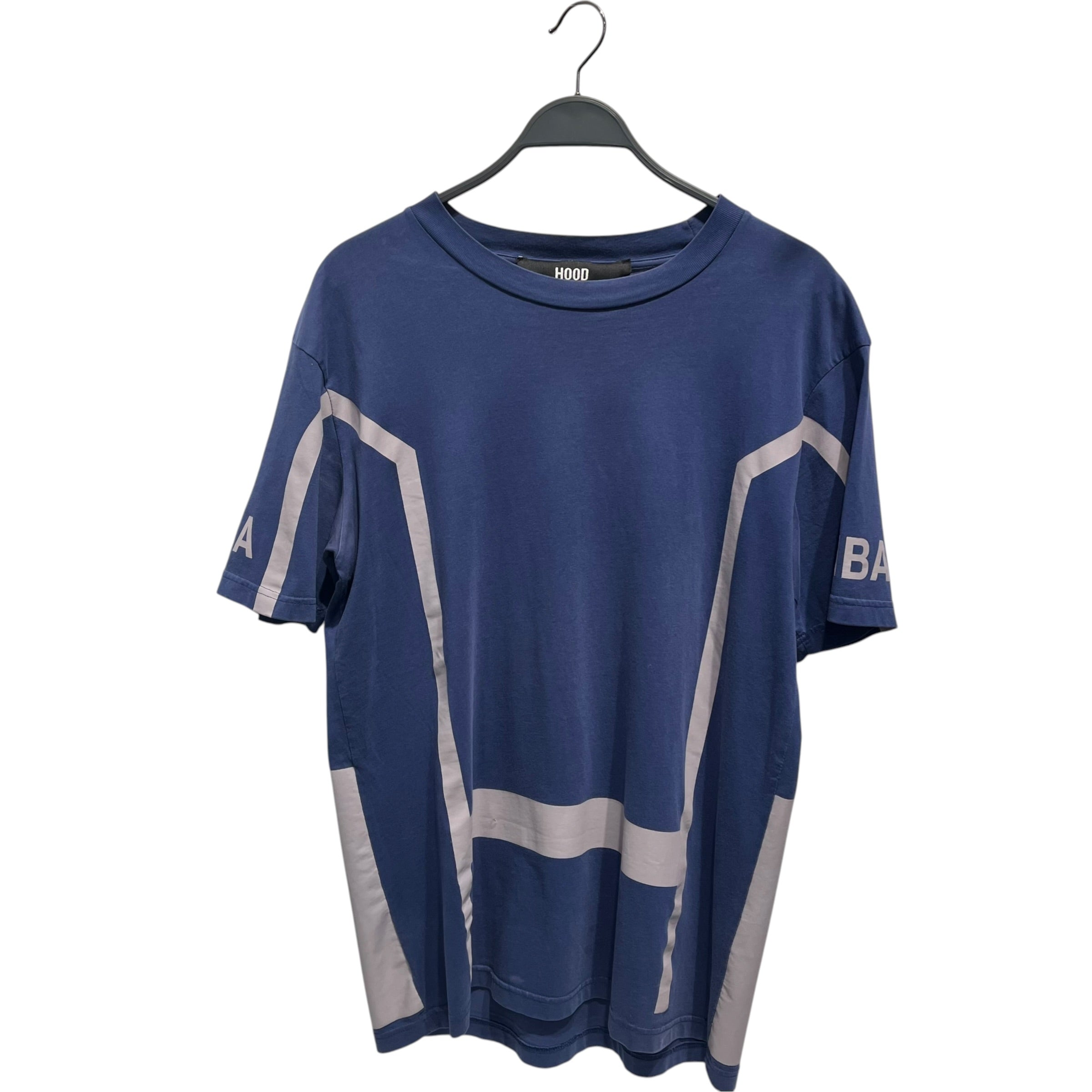 HOOD BY AIR./T-Shirt/L/Cotton/BLU/GRAY LINE view 1