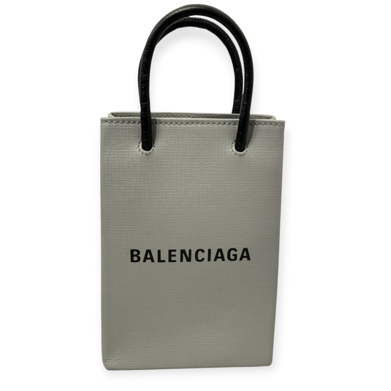 BALENCIAGA/Cross Body Bag/Leather/SLV/SHOPPING PHONE HOLDER view 1
