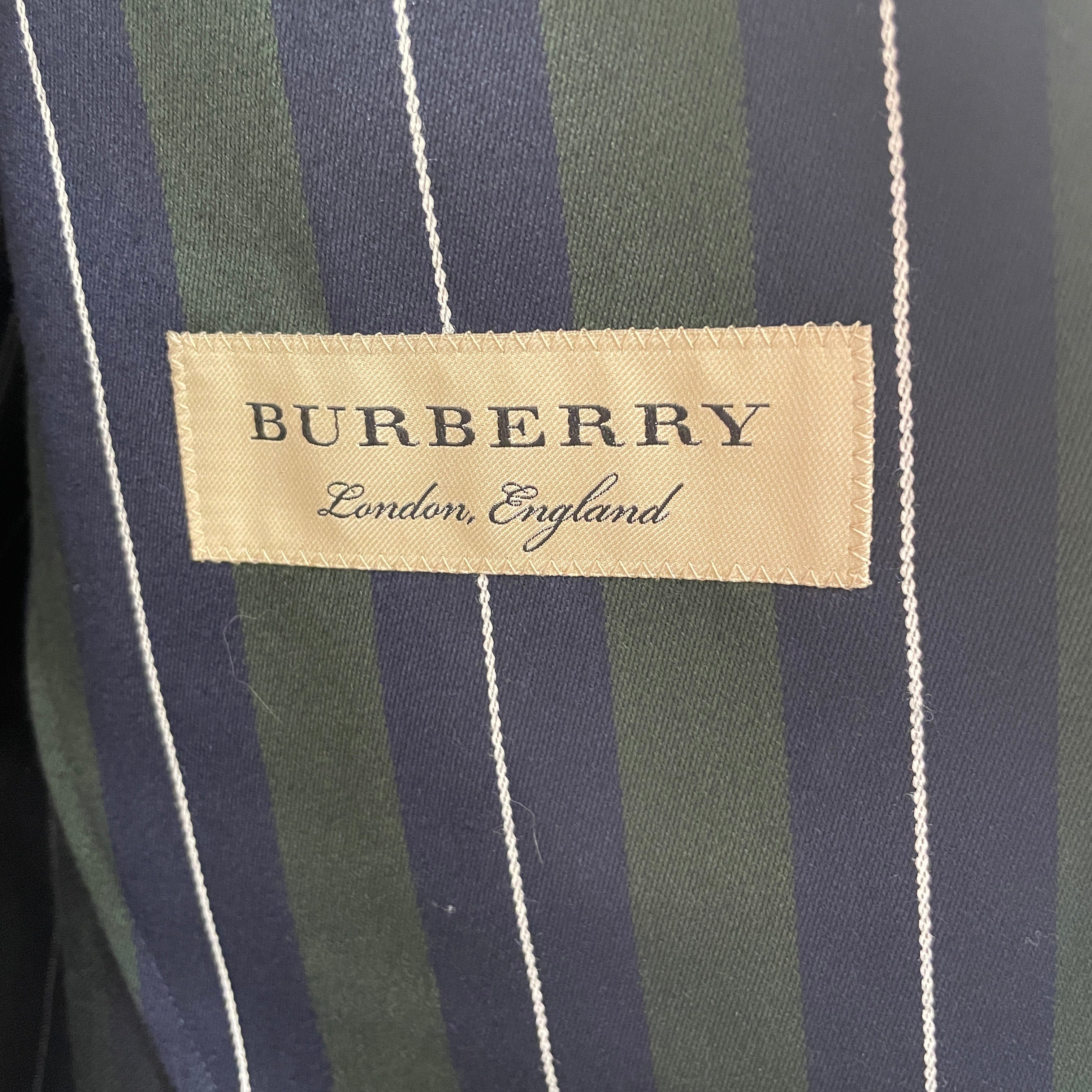 BURBERRY LONDON/Tailored Jkt/50/Wool/GRN/Stripe/PATCH POCKET view 4