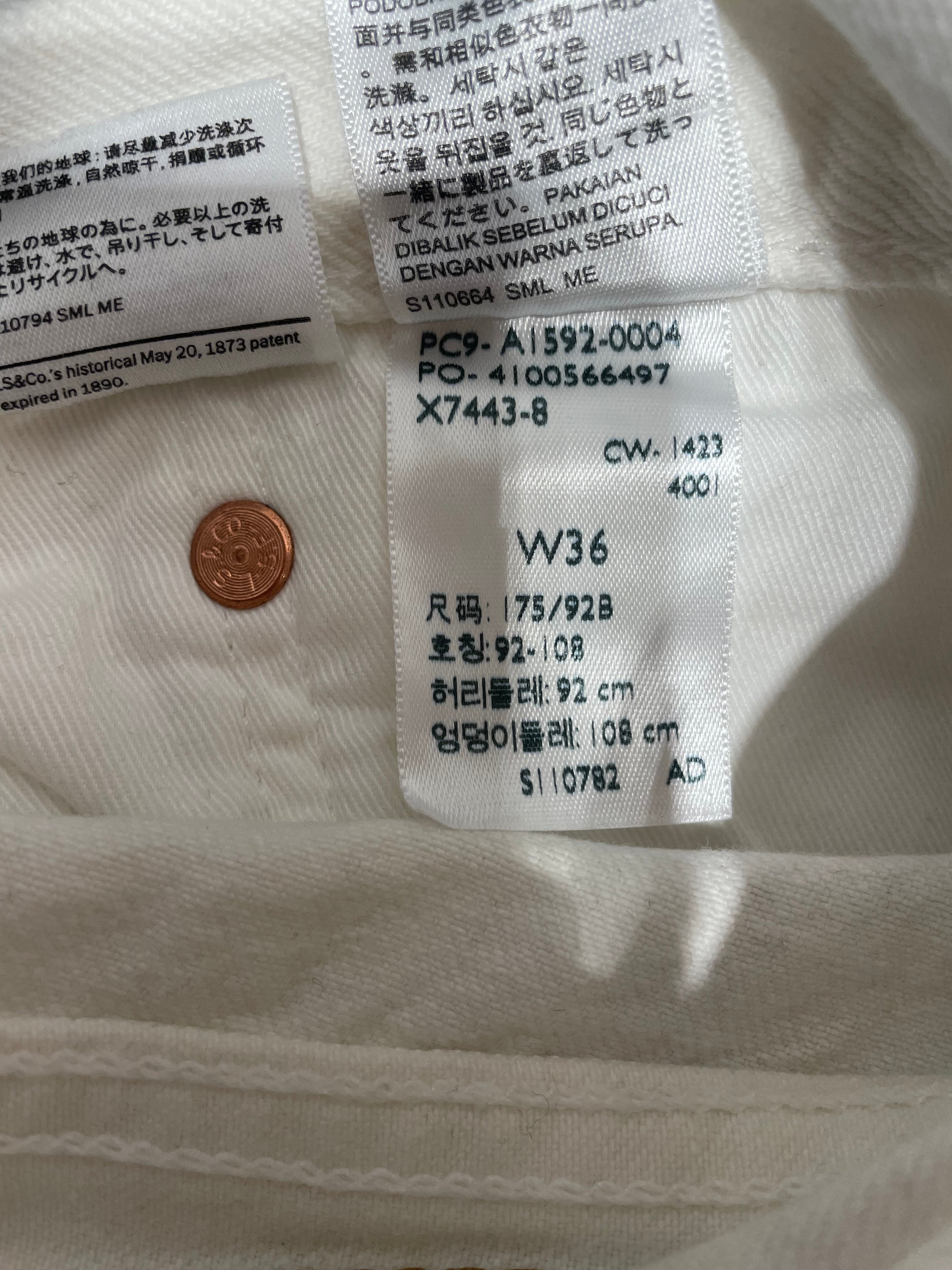 DENIM TEARS/Levis CALIFORNIA/Pants/36/Cotton/WHT/Stripe/Empire Windrush Pants view 4
