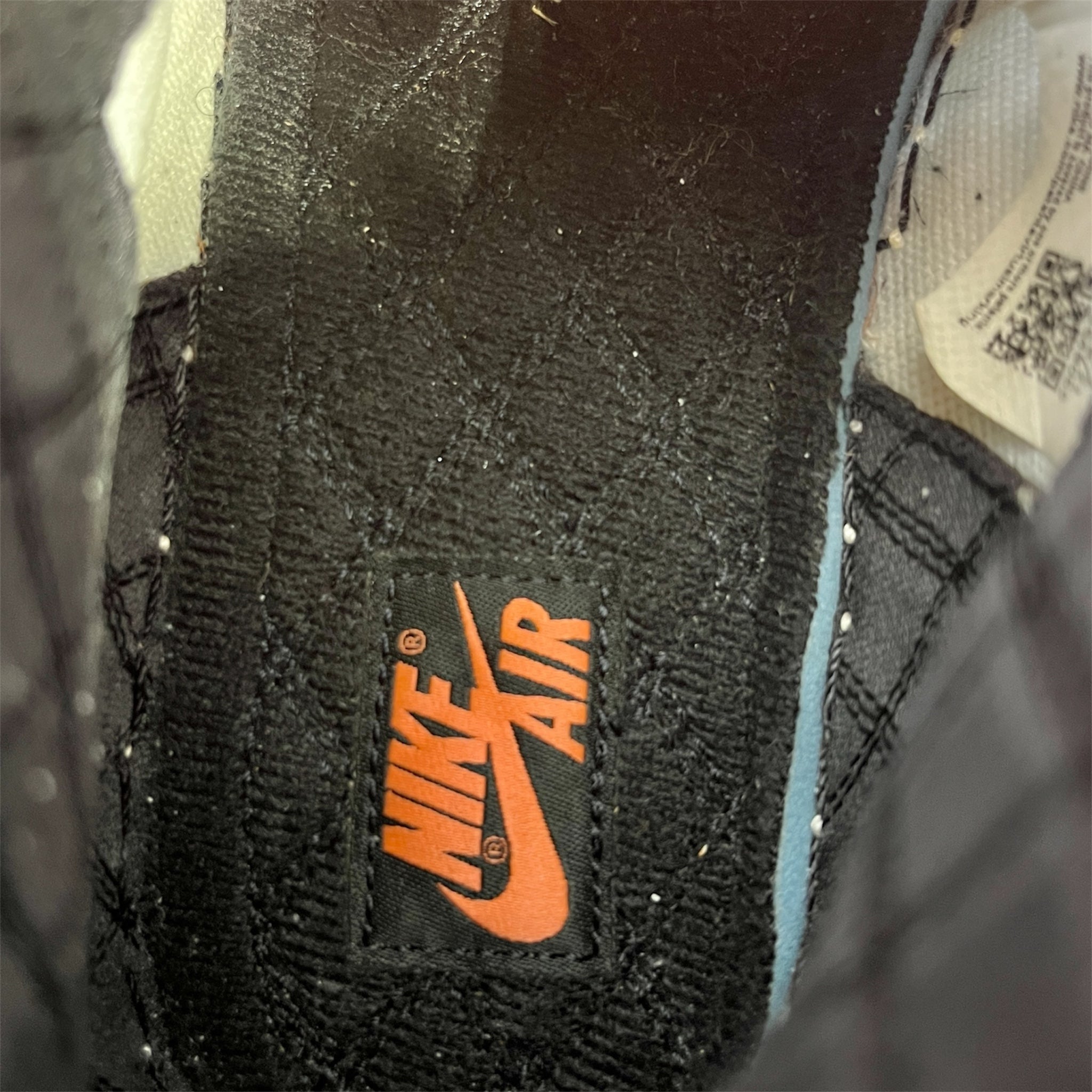 NIKE/Hi-Sneakers/US 8.5/Border/Leather/MLT/Hand Crafted OG view 3