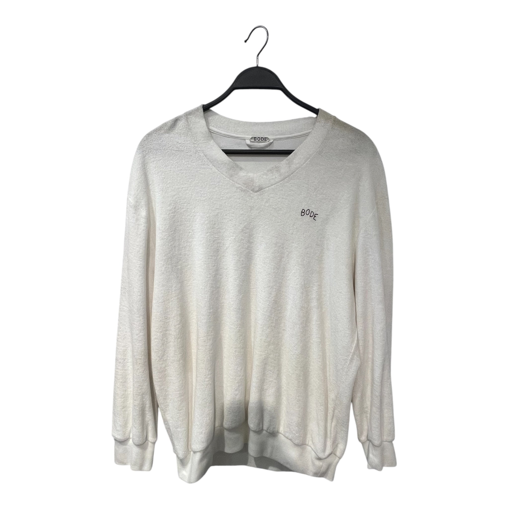 BODE/Sweater/S/Cotton/WHT/BLACK LOGO ON CHEST view 1