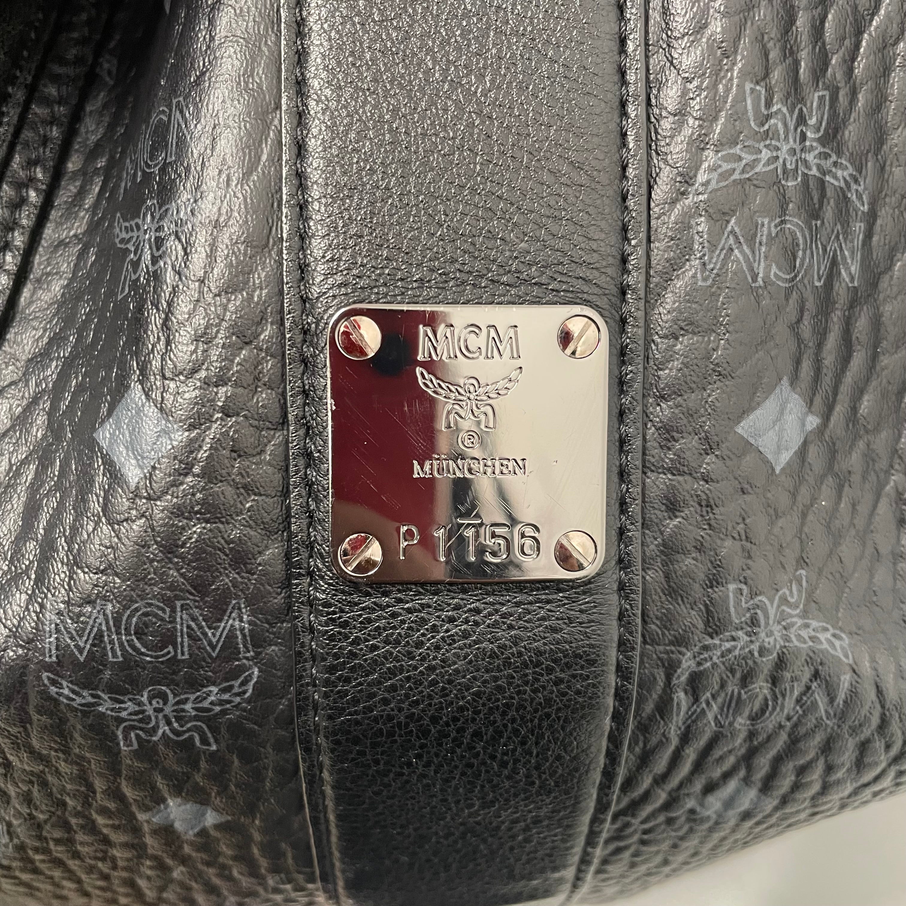 MCM/Hand Bag/All Over Print/Leather/BLK/ view 6