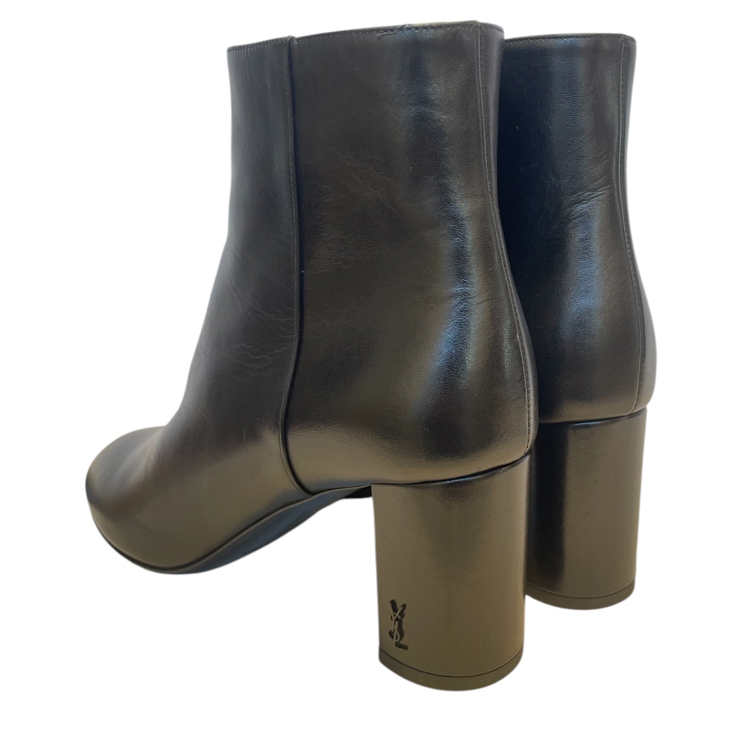SAINT LAURENT/Boots/EU 39/Leather/BLK/YSL SMALL LOGO ON HEEL view 2
