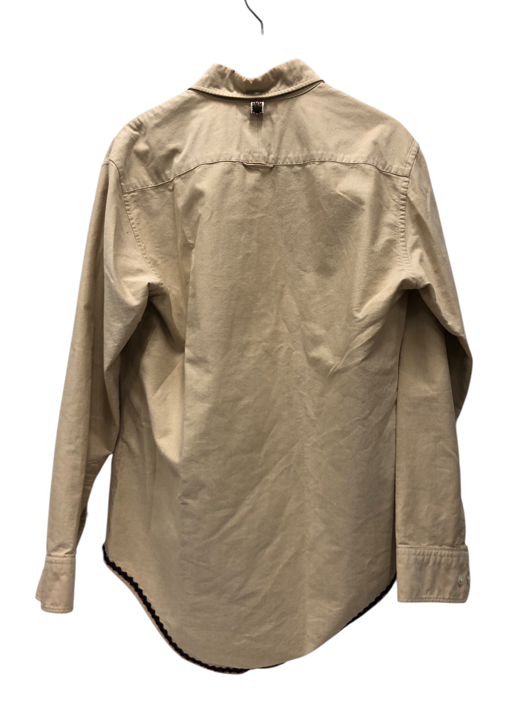 visvim/LS Shirt/1/Cotton/BEG/Blue Zig-Zag Hem view 2