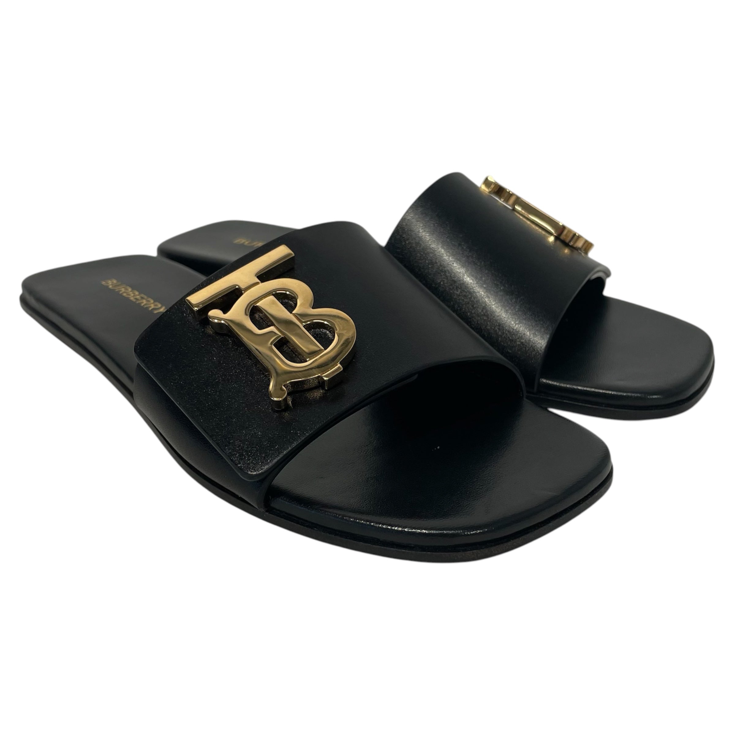BURBERRY/Sandals/EU 37/Leather/BLK/ view 1