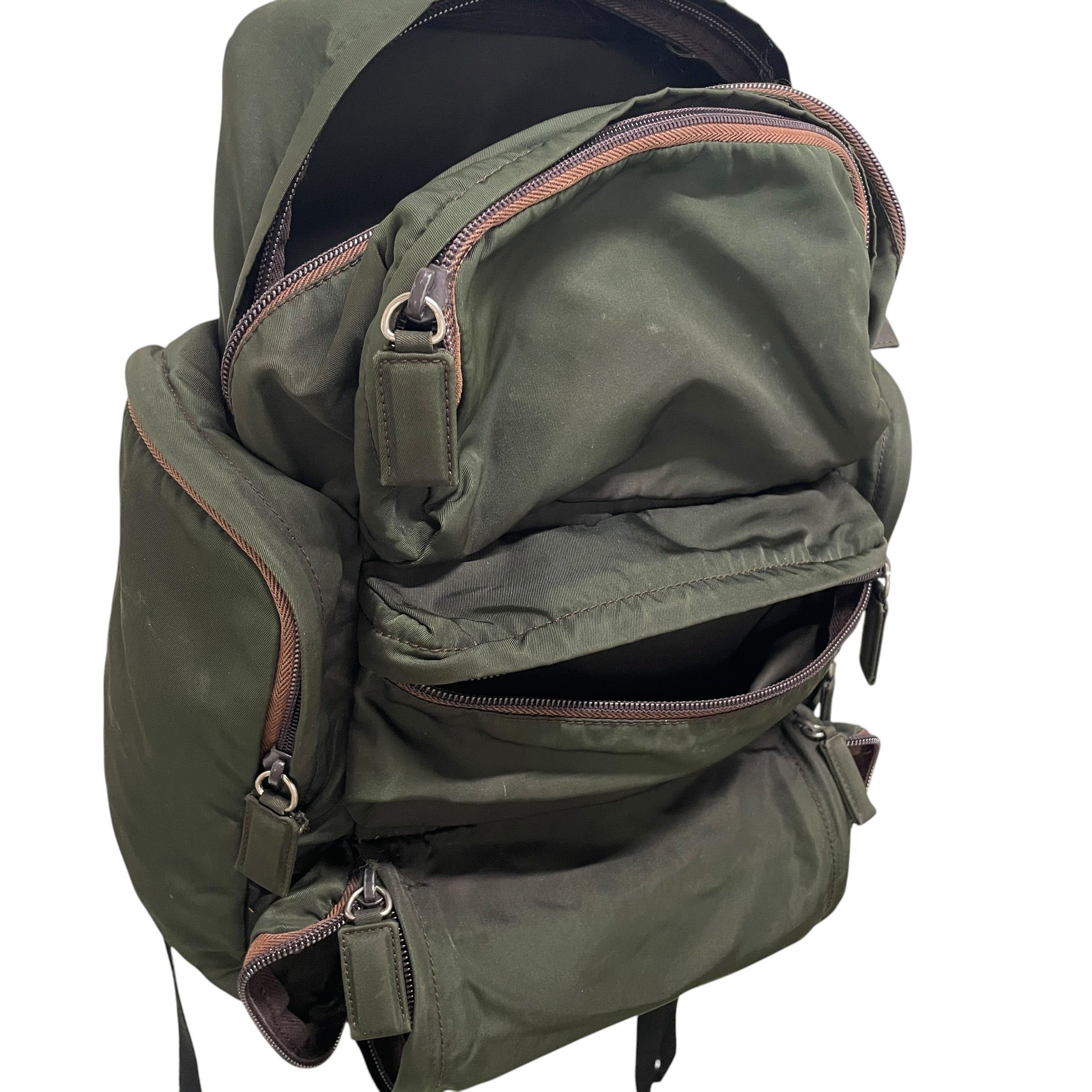 PRADA/Backpack/Nylon/GRN/BACKPACK view 4