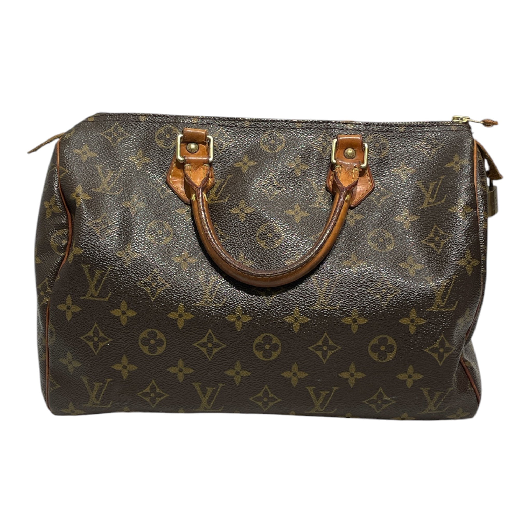 LOUIS VUITTON/Boston Bag/Monogram/BRW/Monogram Speedy Damaged view 1