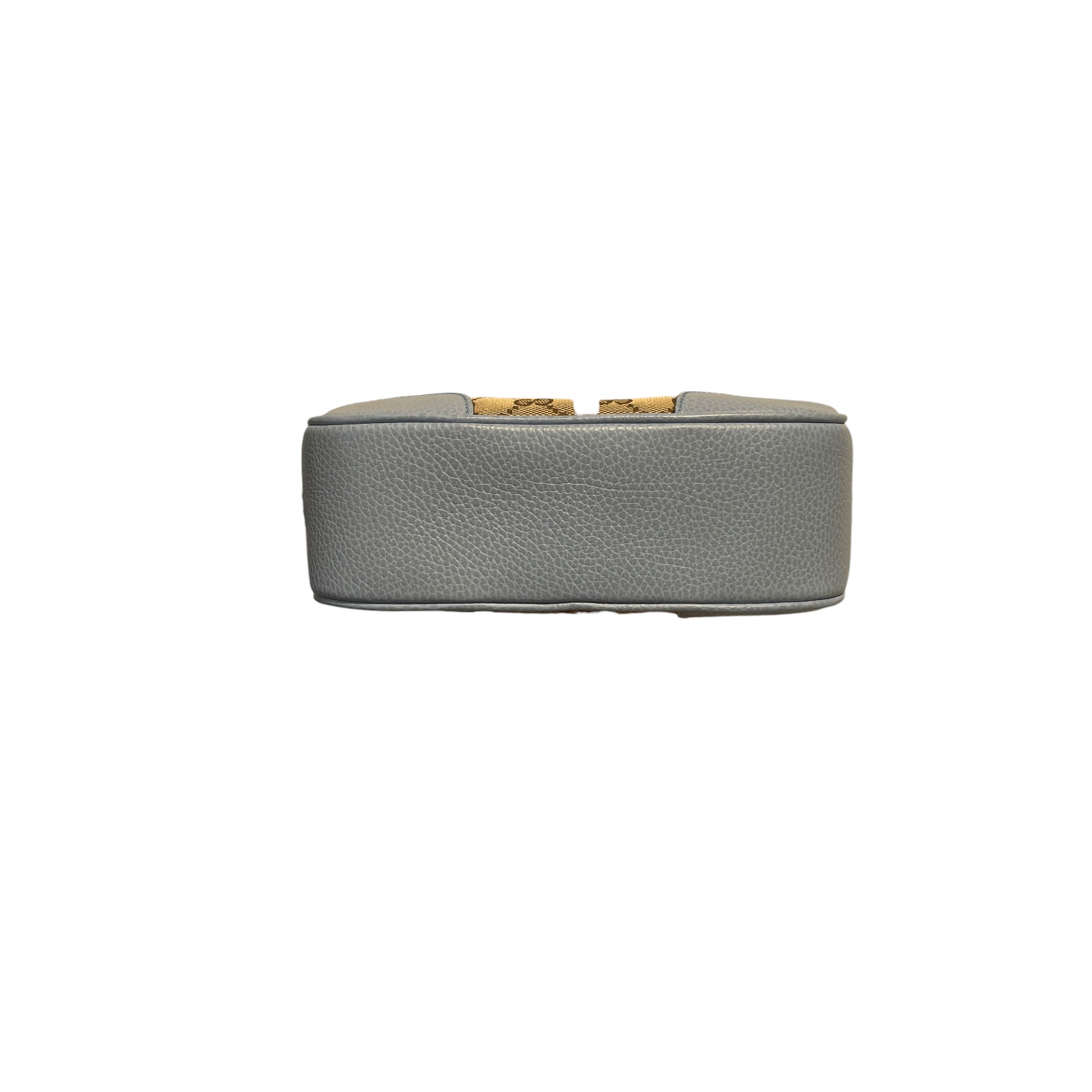 GUCCI/Cross Body Bag/Monogram/Leather/BLU/bree disco view 3
