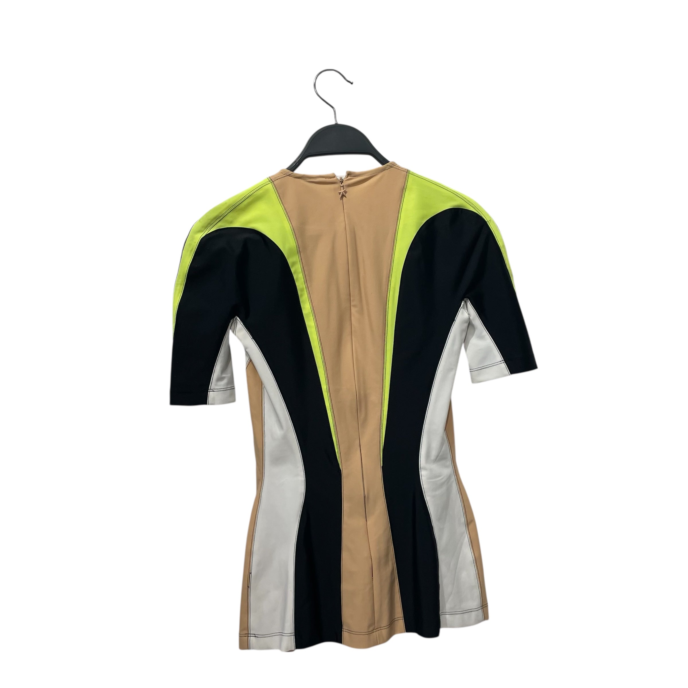MUGLER/T-Shirt/36/Stripe/Polyester/MLT/Neon/Cream/Black/Green/White view 2
