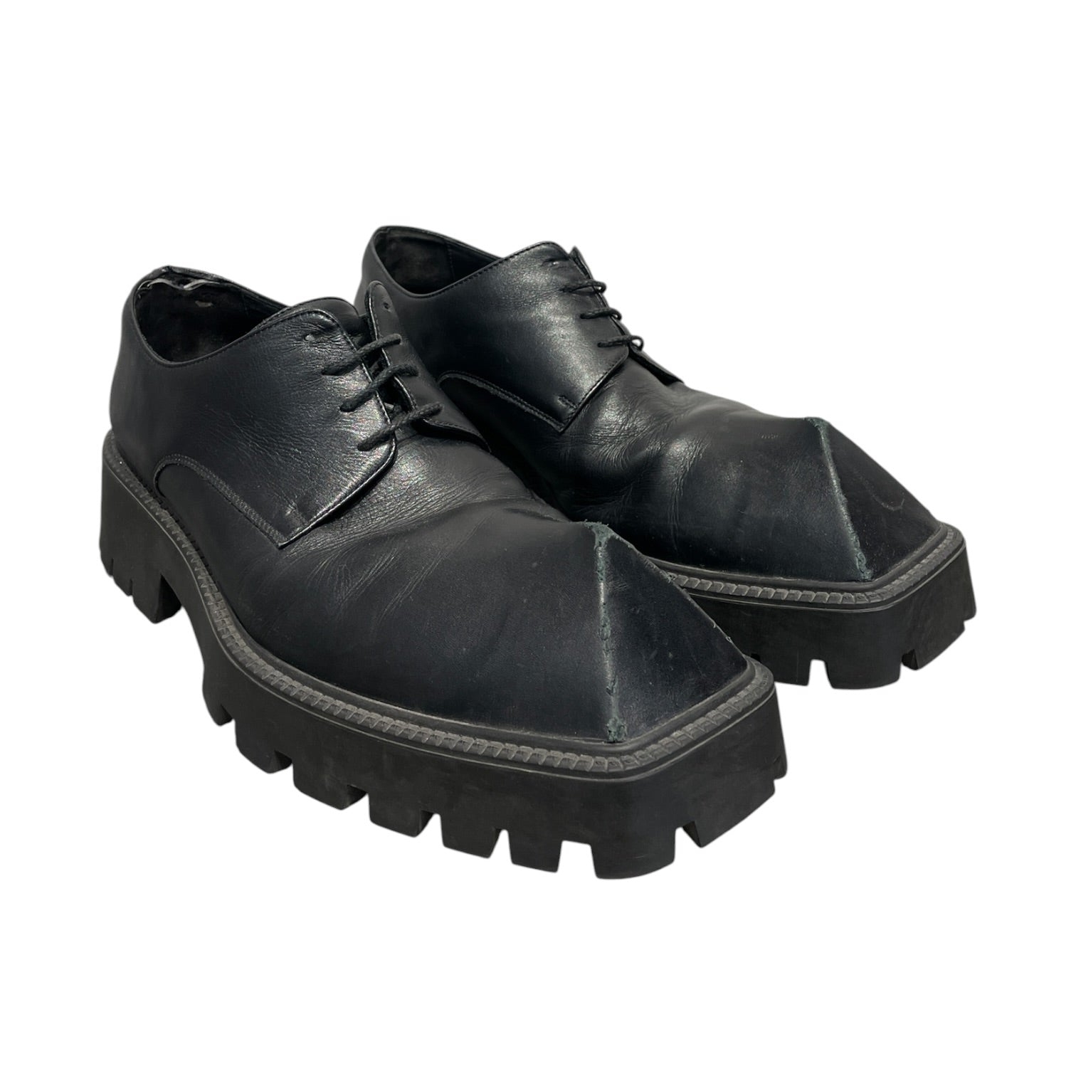BALENCIAGA/Low-Sneakers/EU 43/Leather/BLK/rhino derby view 1