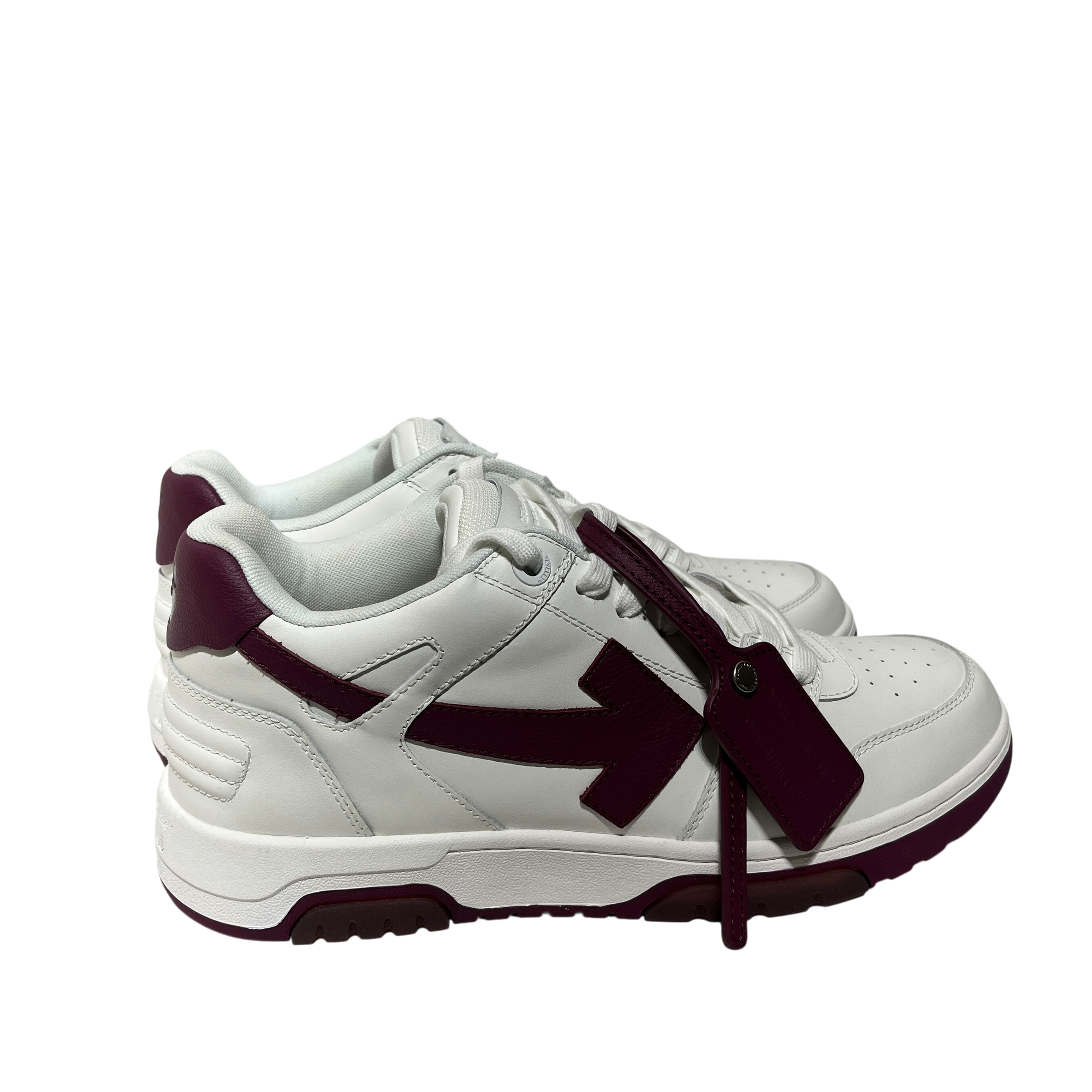 OFF-WHITE/Low-Sneakers/US 11/Leather/WHT/Out of Office Low Burgundy view 4