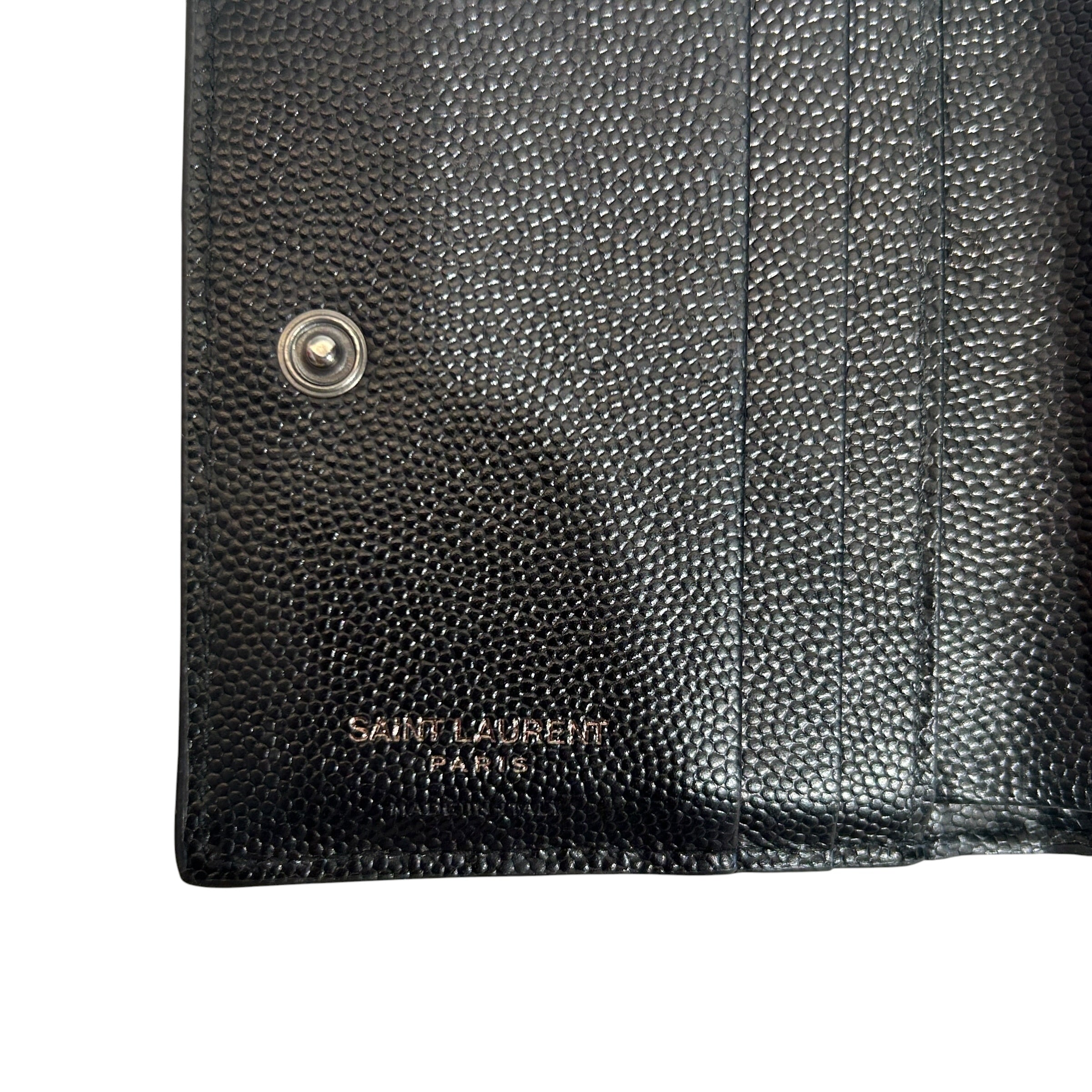 YVES SAINT LAURENT/Bifold Wallet/Leather/BLK/L's/Cassandre Matelasse Bifold view 3