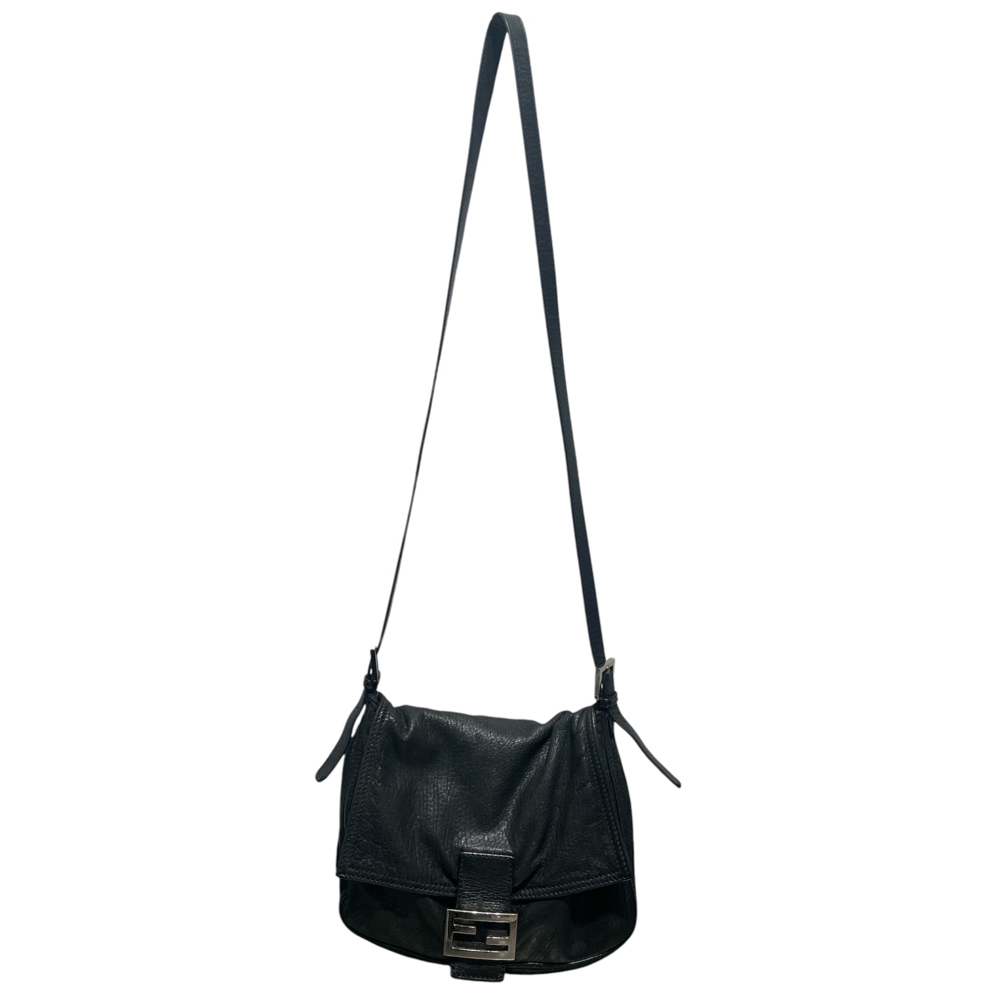 FENDI/Cross Body Bag/Leather/BLK/mama baguette view 1