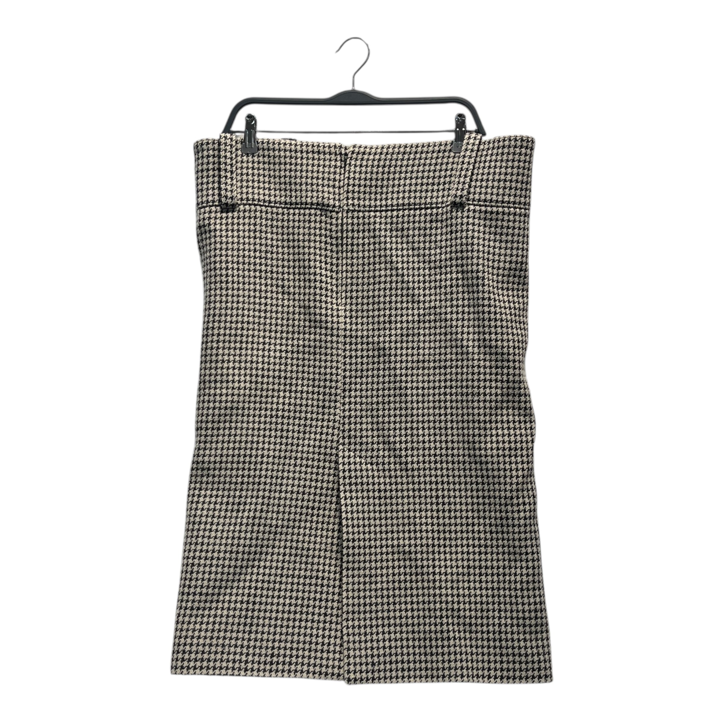 BALENCIAGA/Skirt/34/Houndstooth Check/Wool/CRM/Midi Length/2017 HOUNDSTOOTH SKIRT view 2