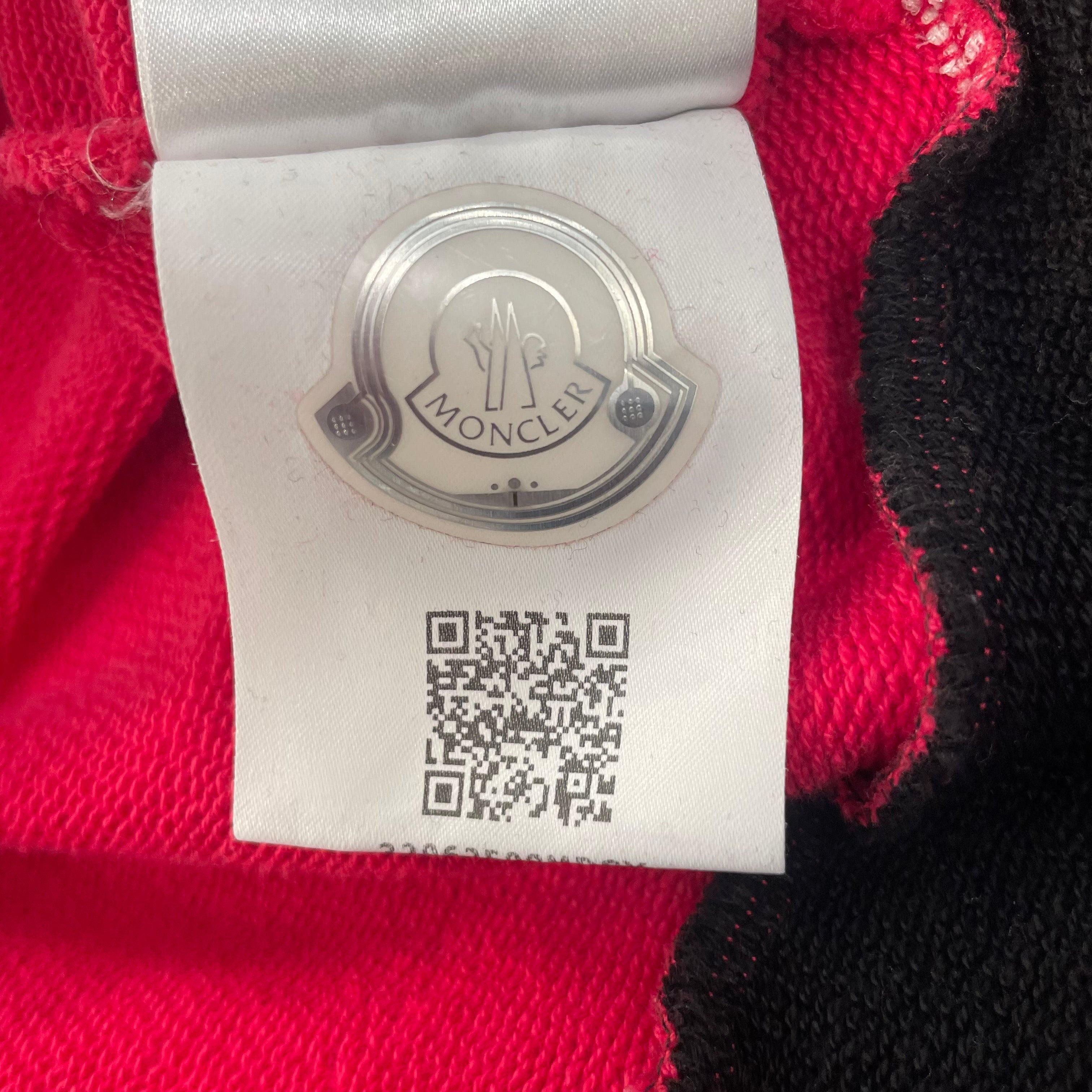 MONCLER/Hoodie/M/Cotton/BLK/PINK AND BLACK FLEECE HOOIDE view 5