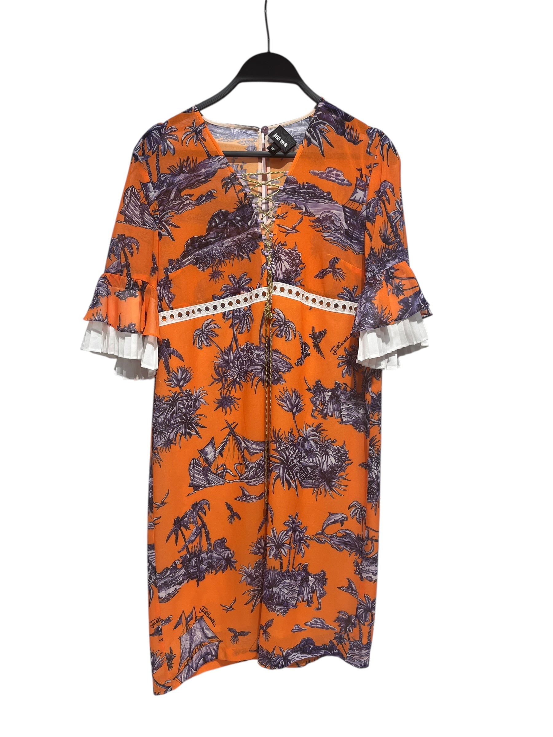Just cavalli/SS Dress/38/All Over Print/Polyester/ORN/islands view 1